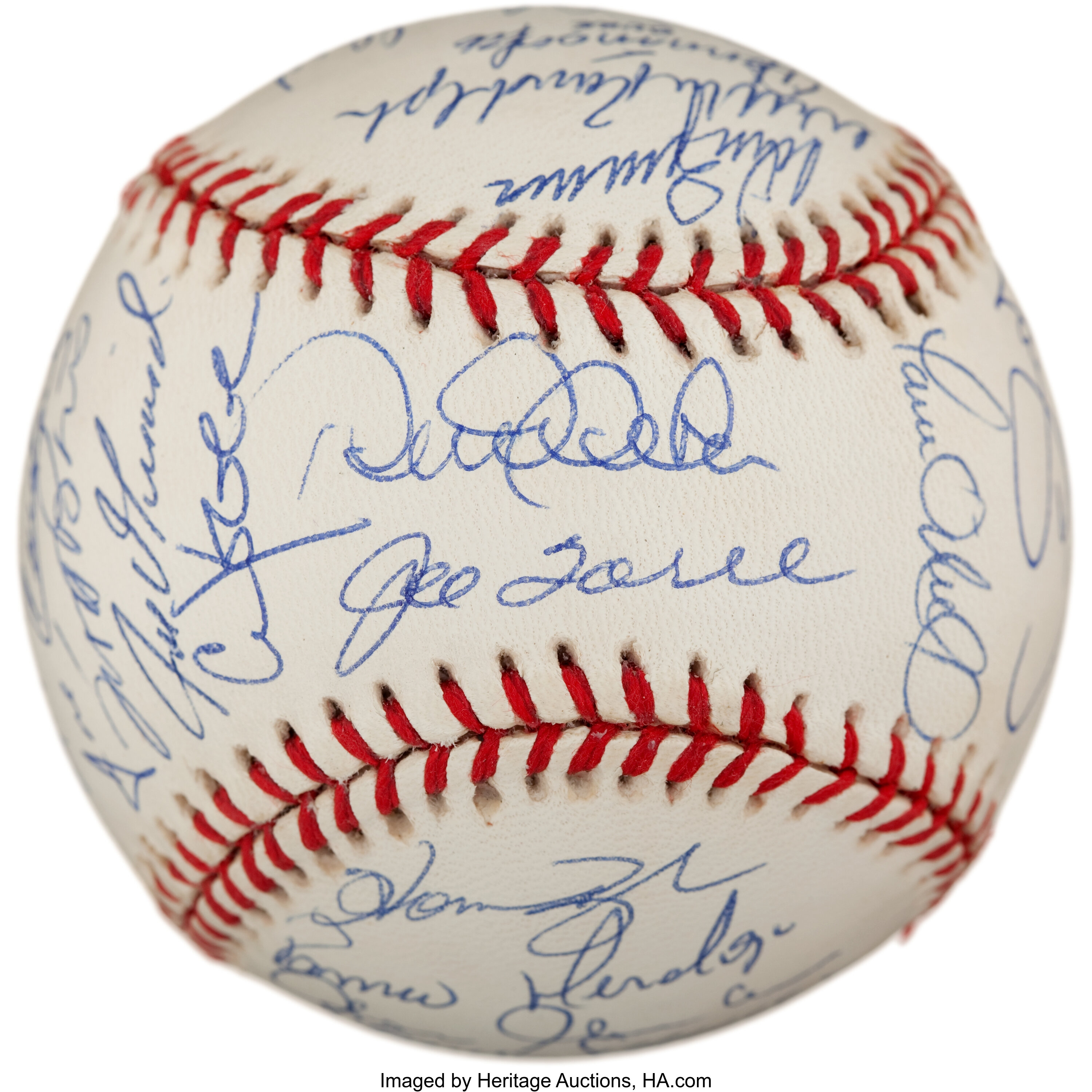 1998 New York Yankees Team Signed Baseball (28 Signatures). , Lot  #44087