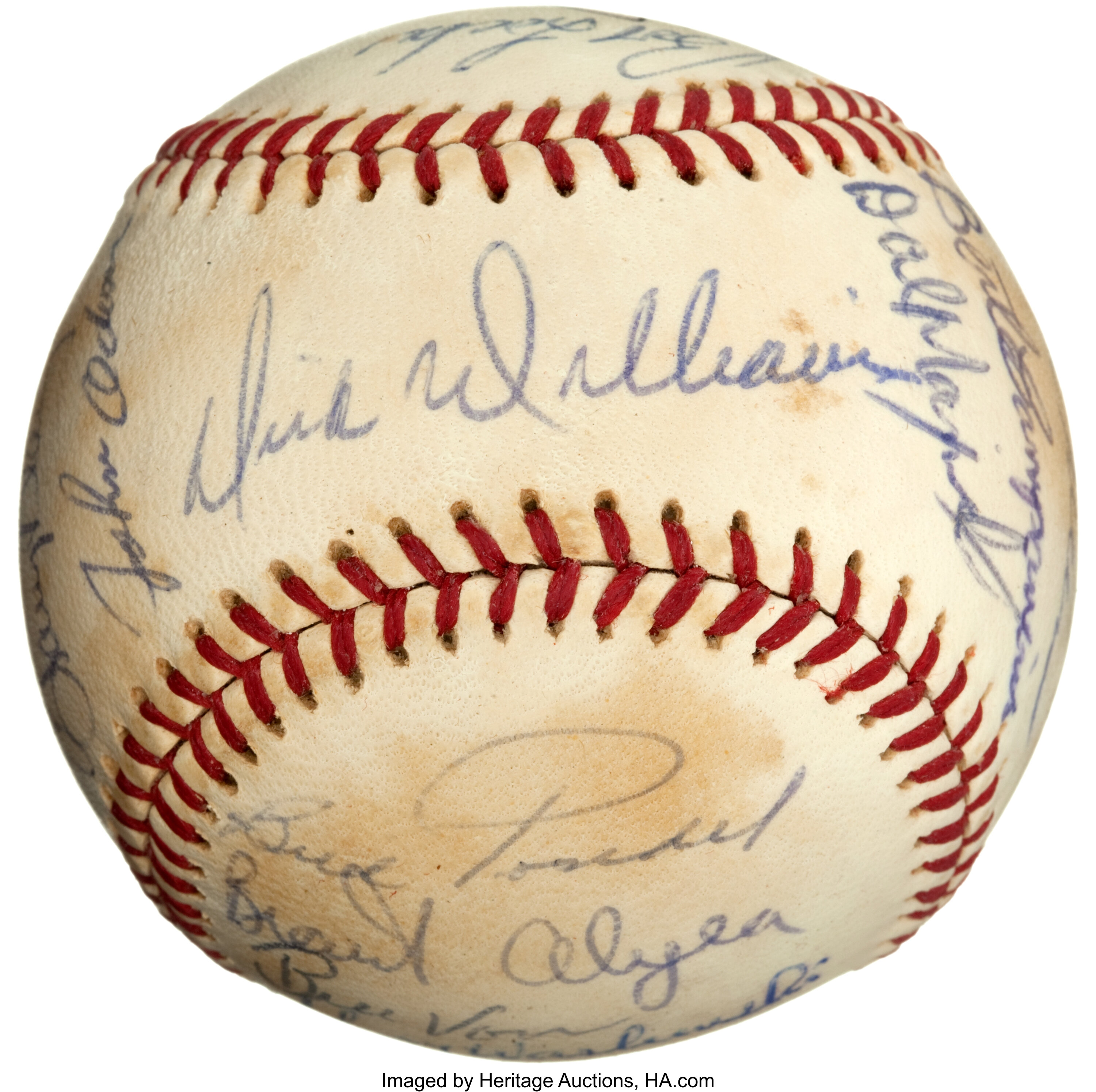 1972 Pittsburgh Pirates Team Autographed Spalding Baseball Doc