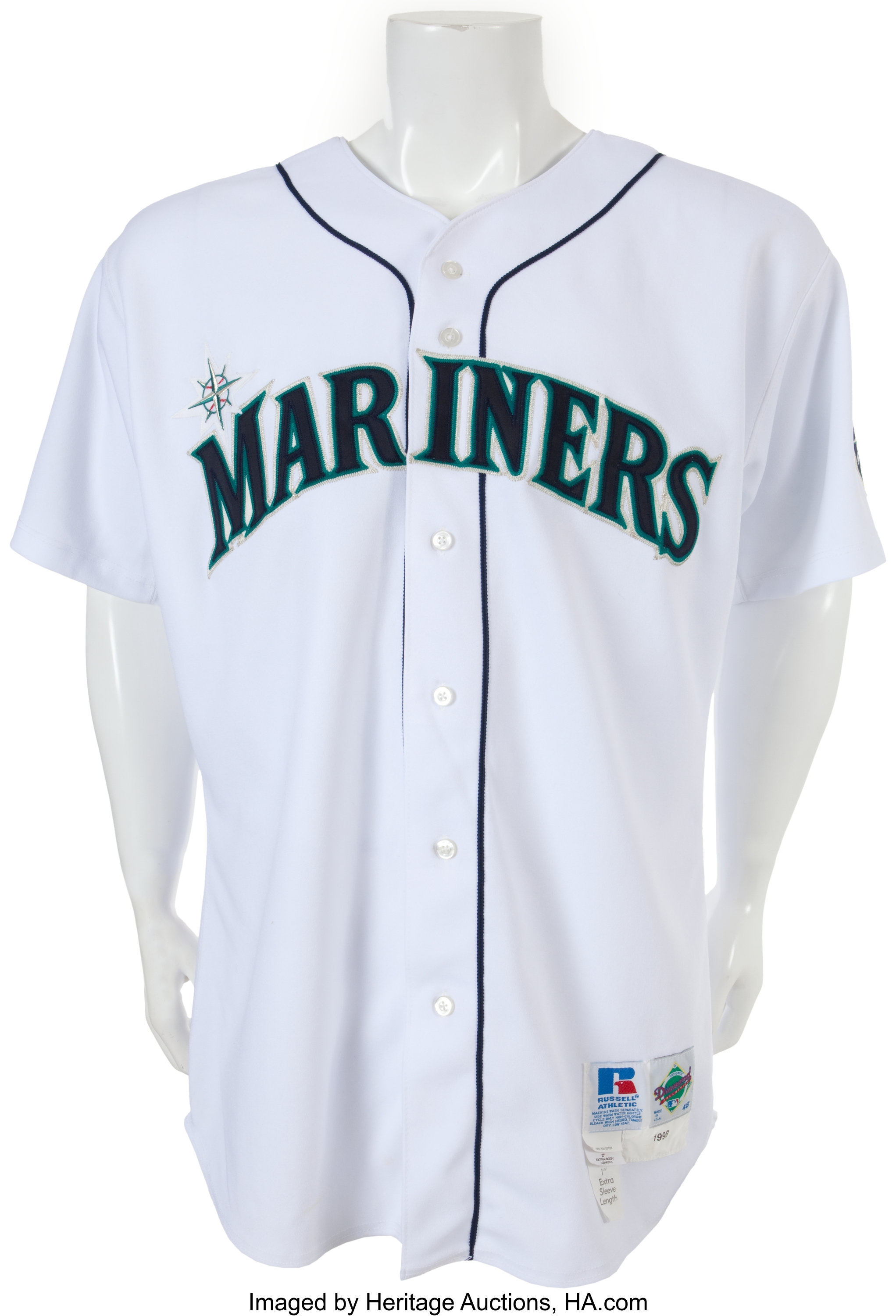 1998 Alex Rodriguez Game Worn Seattle Mariners Uniform with Two