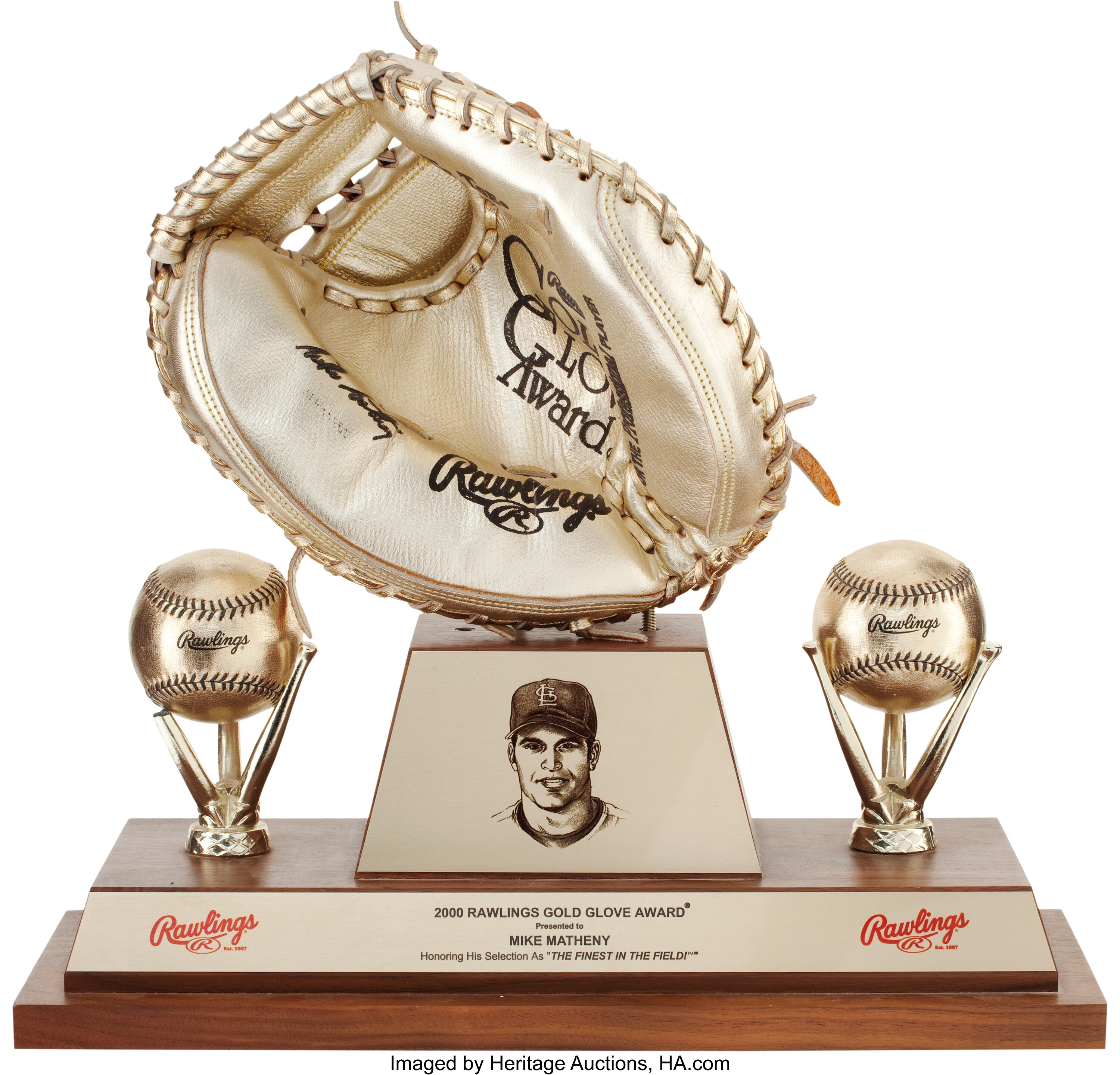 2000 Mike Matheny Gold Glove Award. Baseball Collectibles Others, Lot  #81370