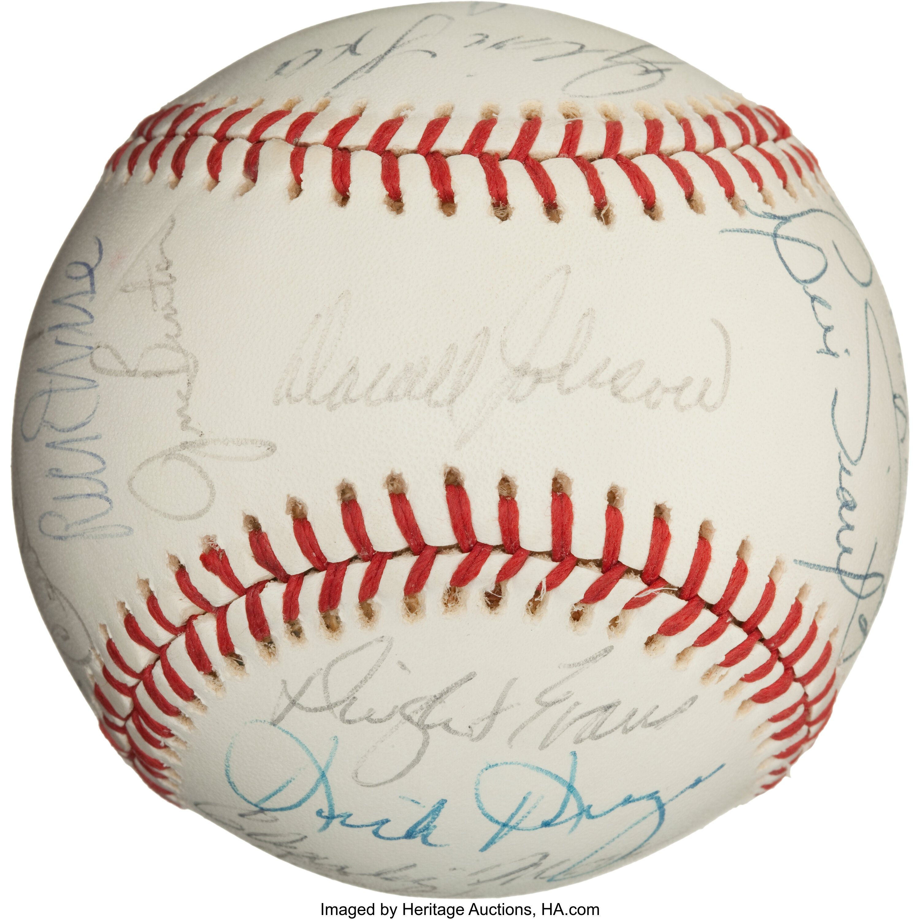 Boston Red Sox - Autographed Signed Baseball Circa 1975 With Co-Signers