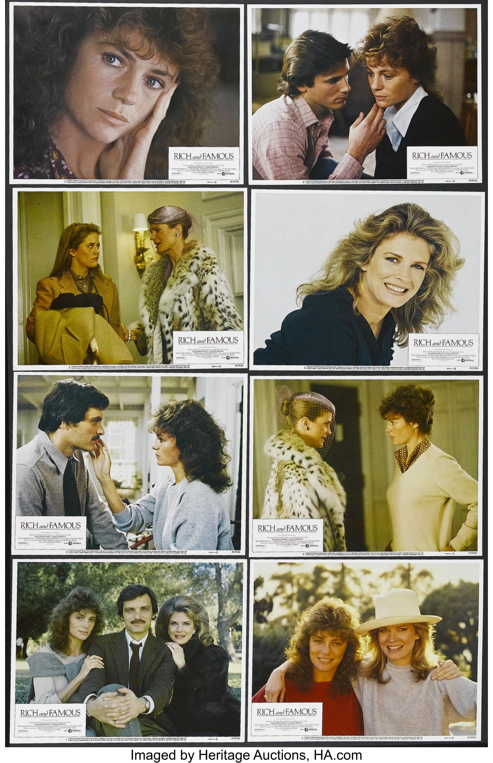 Rich And Famous Mgm 1981 Lobby Card Set Of 8 11 X 14 Lot 25177 Heritage Auctions