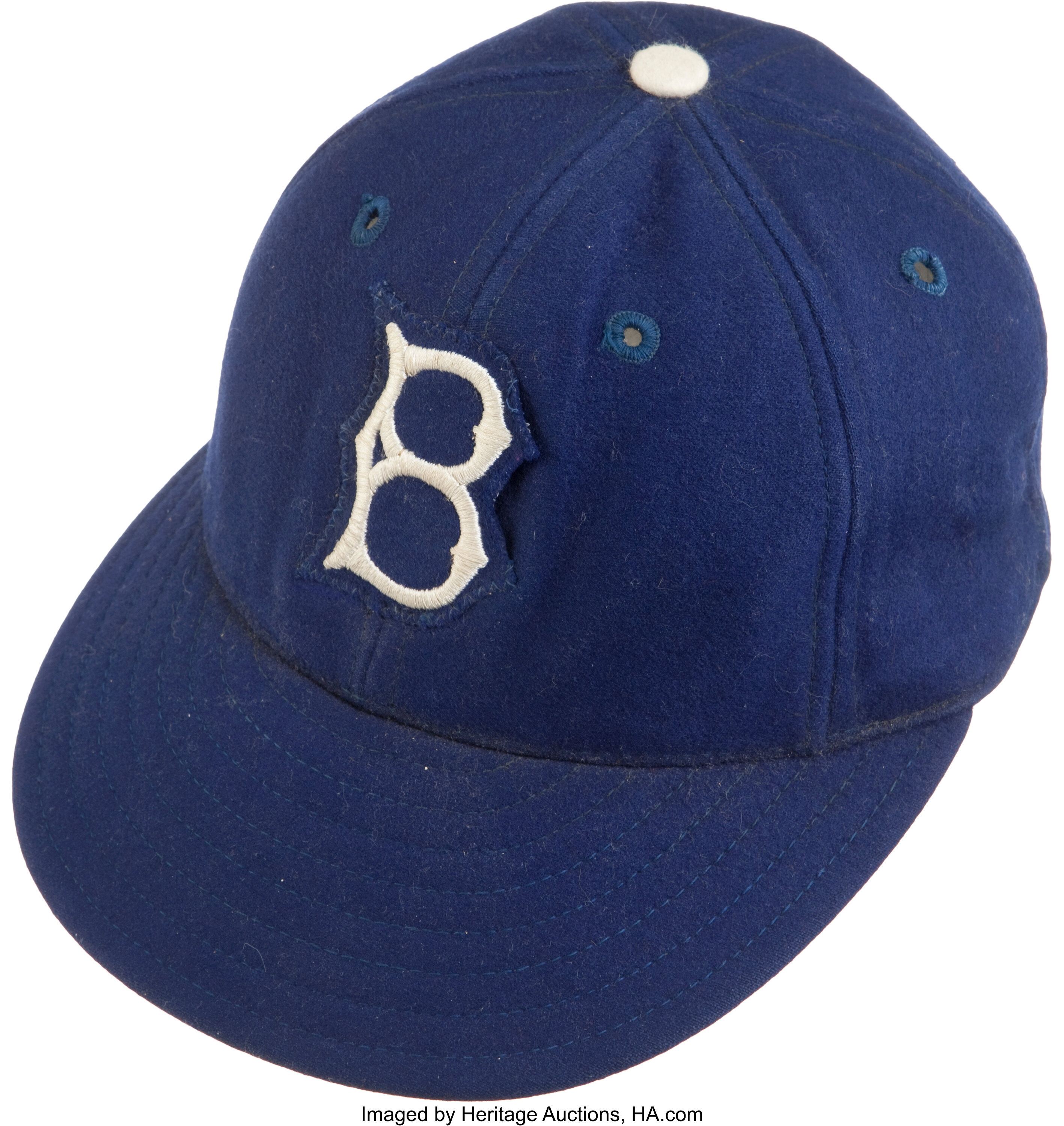 1950's Brooklyn Dodgers Game Worn Cap. Baseball Collectibles, Lot  #82487