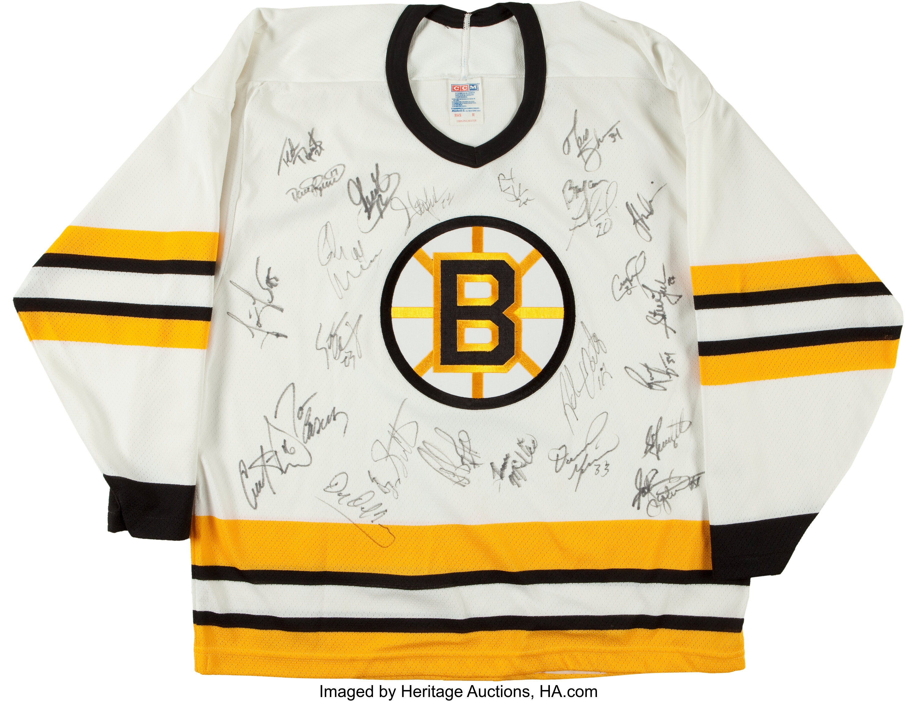 Charitybuzz: Boston Bruins Authentic Jersey Signed by the 2019-20 Team