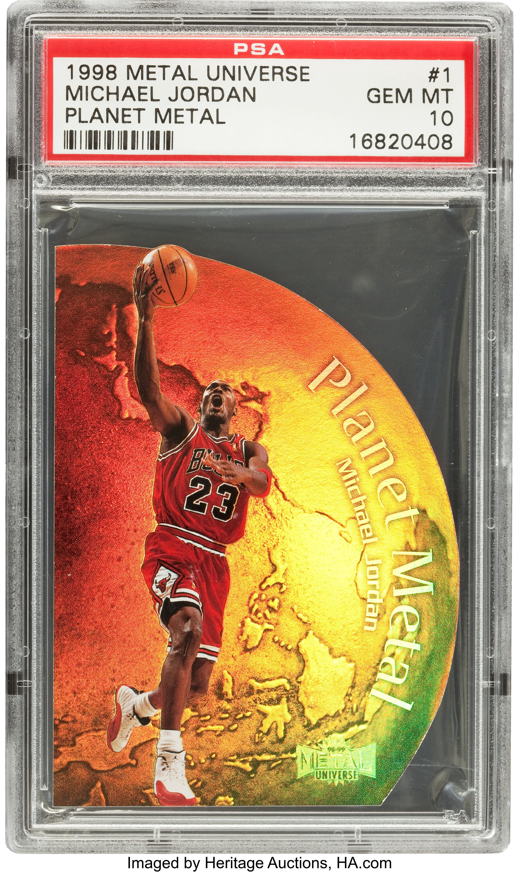 1998 Metal Universe Planet Metal Michael Jordan #1 PSA Gem Mint