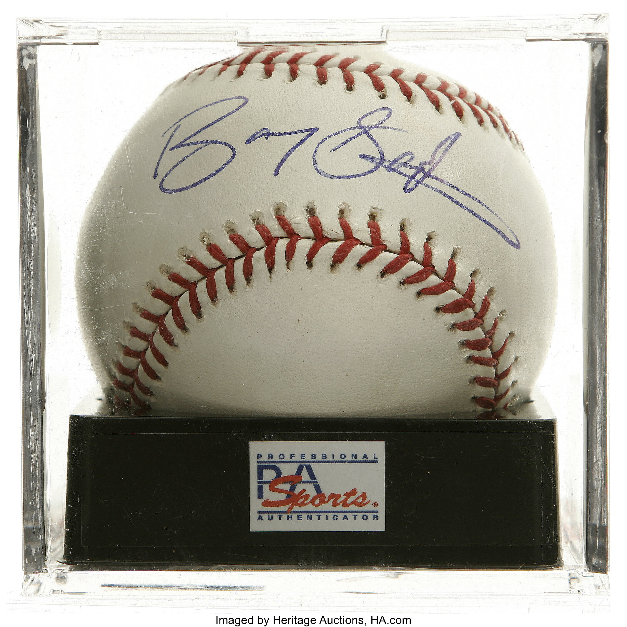 Barry Sanders Single Signed Baseball, PSA Mint 9. Amazingly