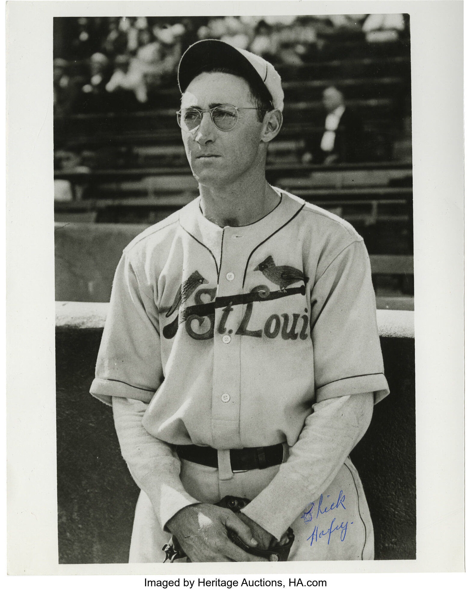 Chick Hafey Signed Photograph. Hall of Fame Redbirds great Chick | Lot ...