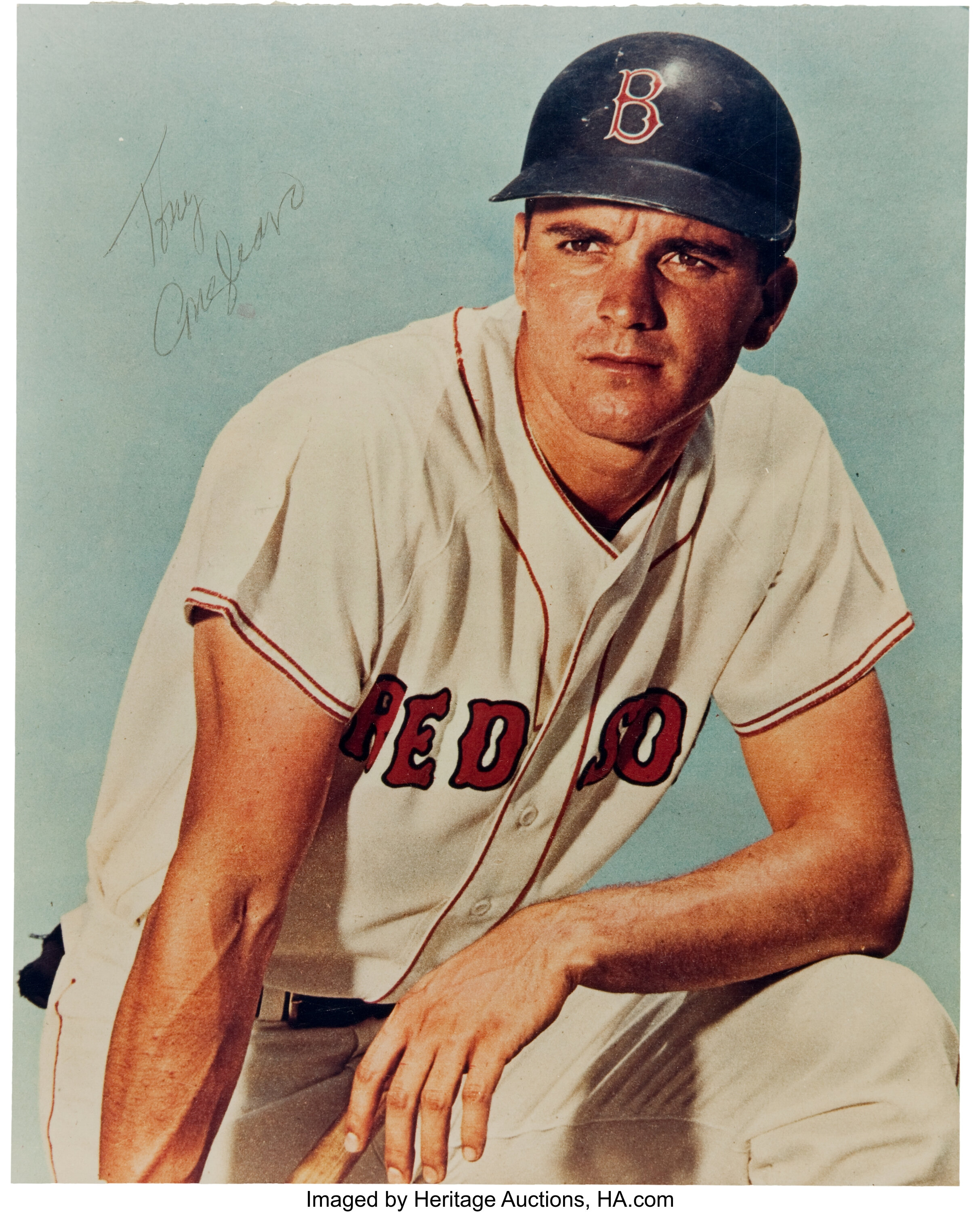 1970's Tony Conigliaro Signed Photograph.  Baseball