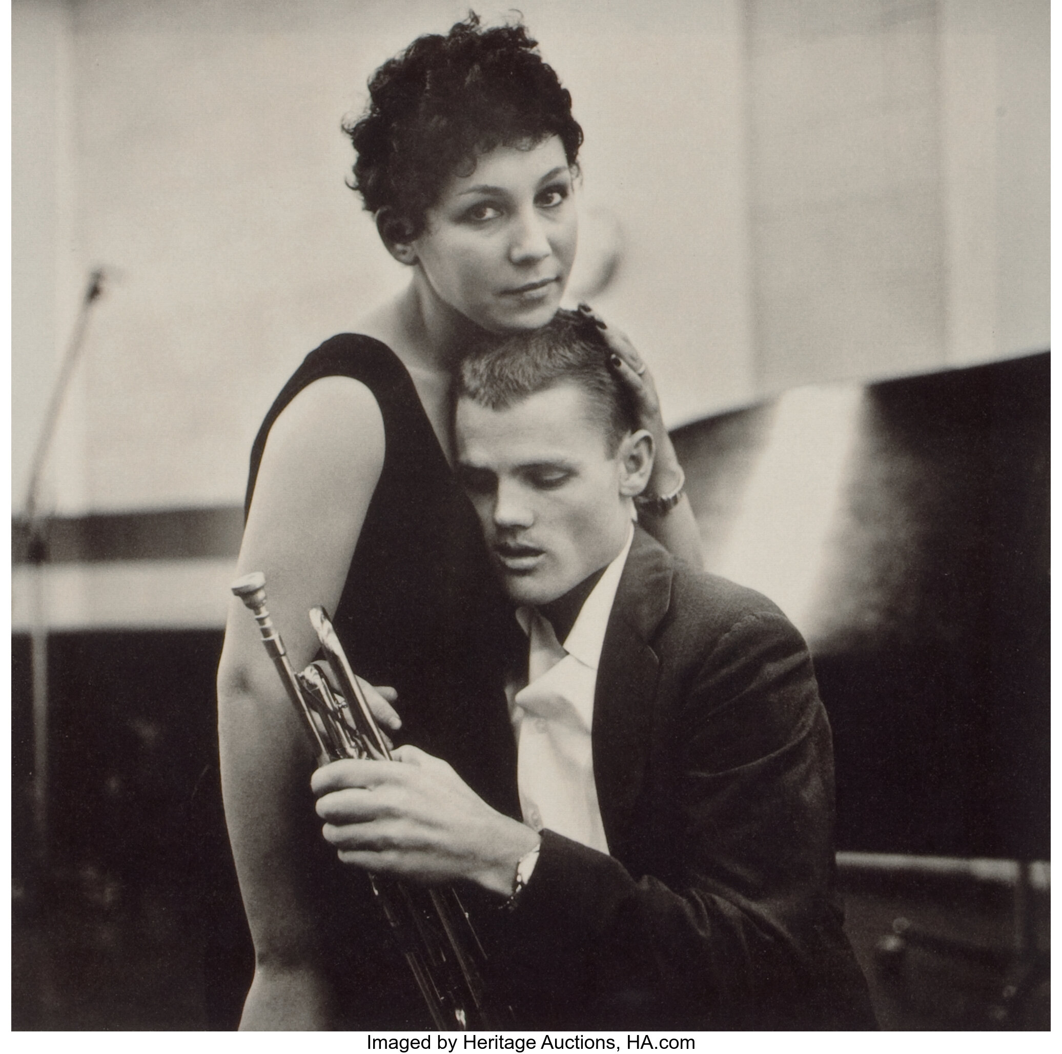 WILLIAM CLAXTON (American,1927-2008). Chet Baker and Lily, 1955