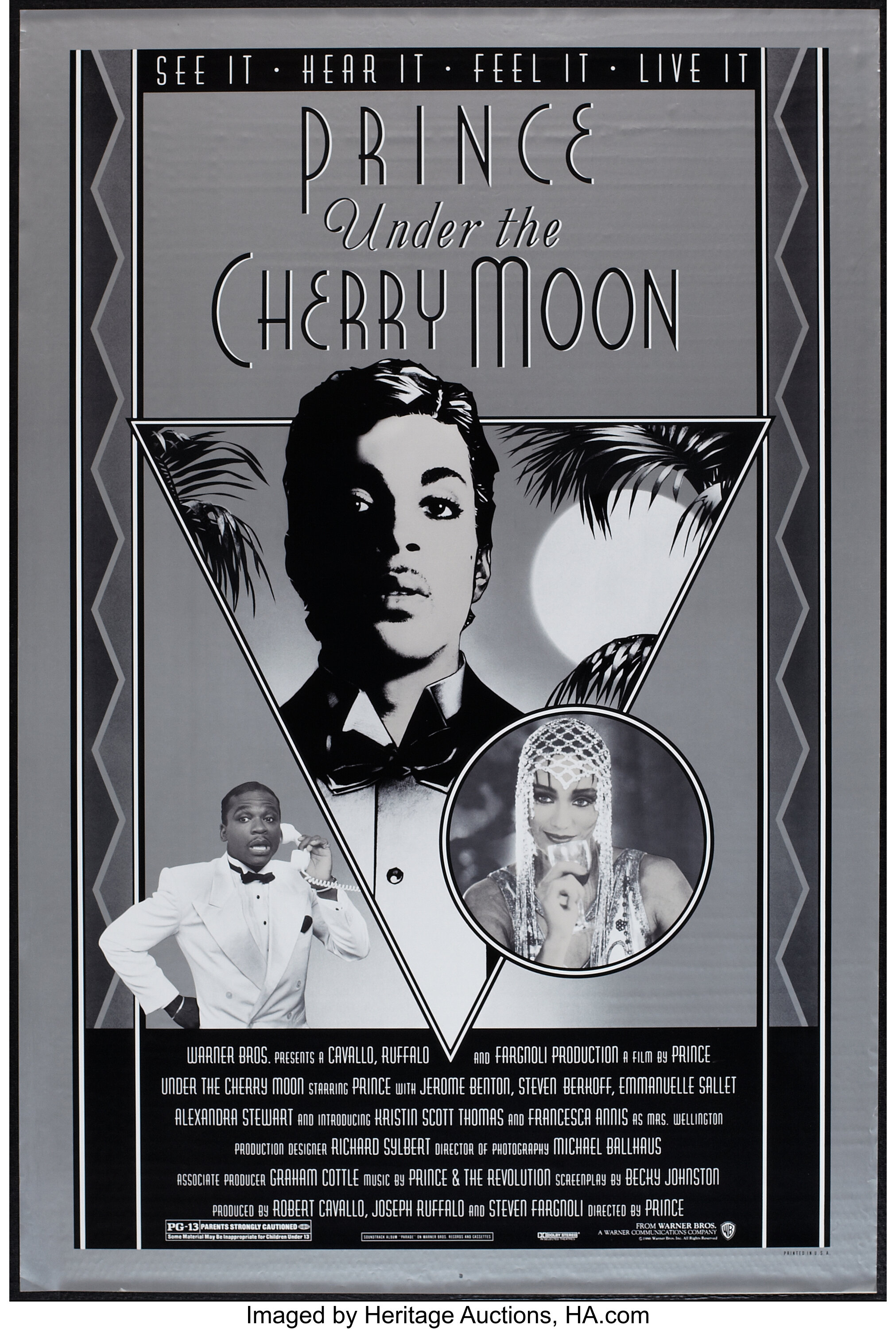 Under The Cherry Moon Warner Brothers 1986 One Sheet 27 X Lot Heritage Auctions