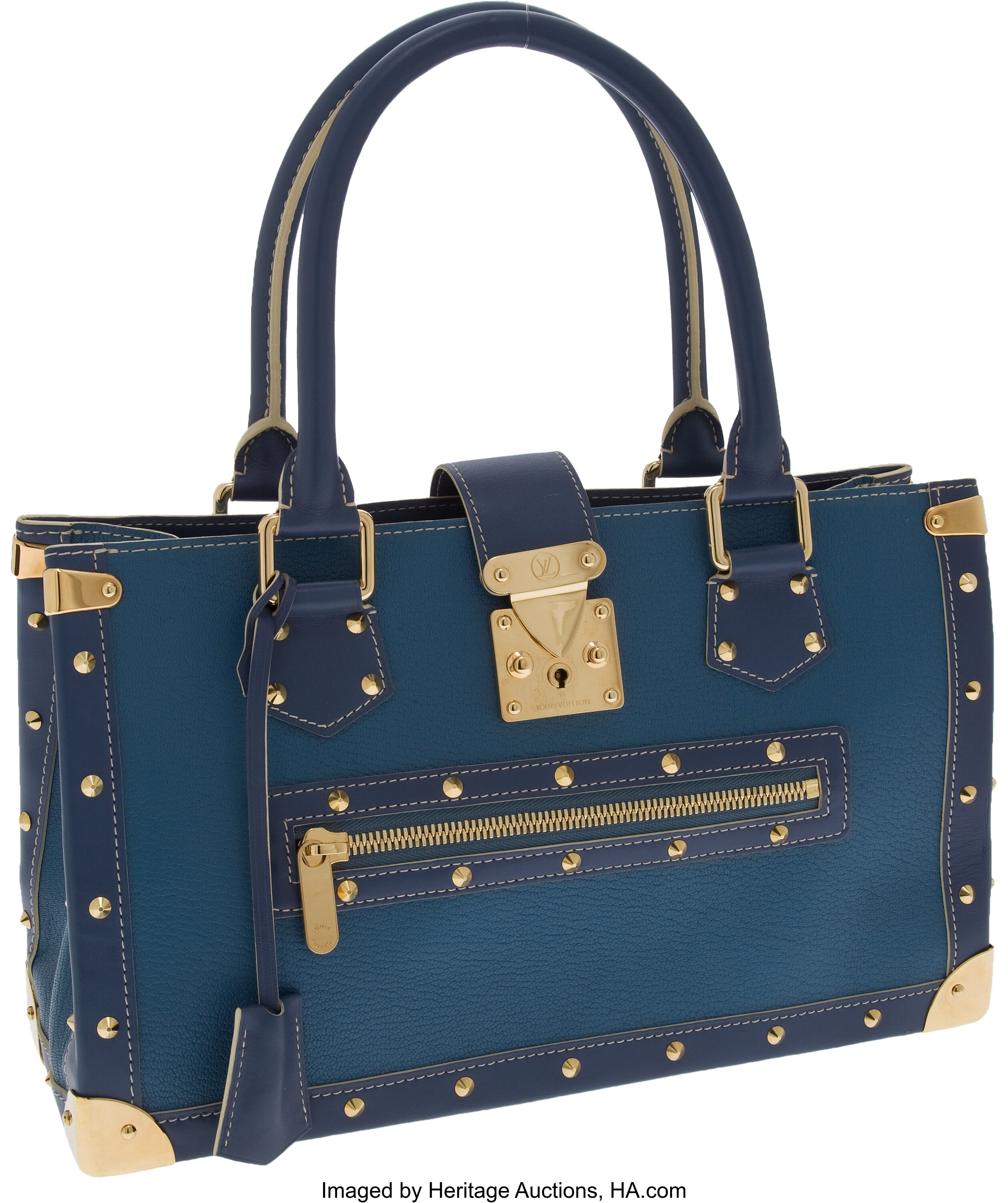 Louis Vuitton Blue Suhali Leather Le Fabuleux Shoulder Bag