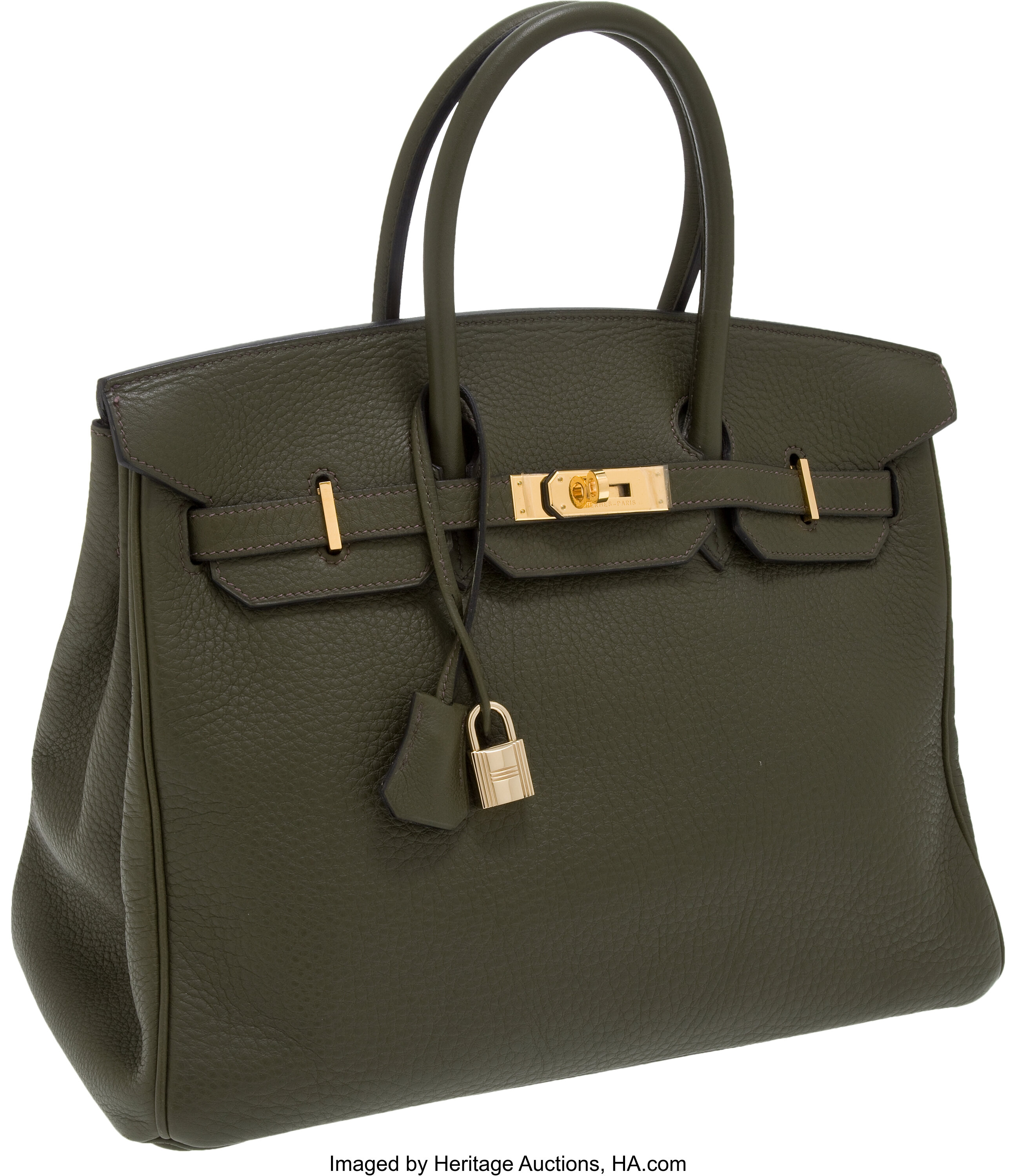 Hermes Birkin Bag 35cm Vert Olive Togo Gold Hardware