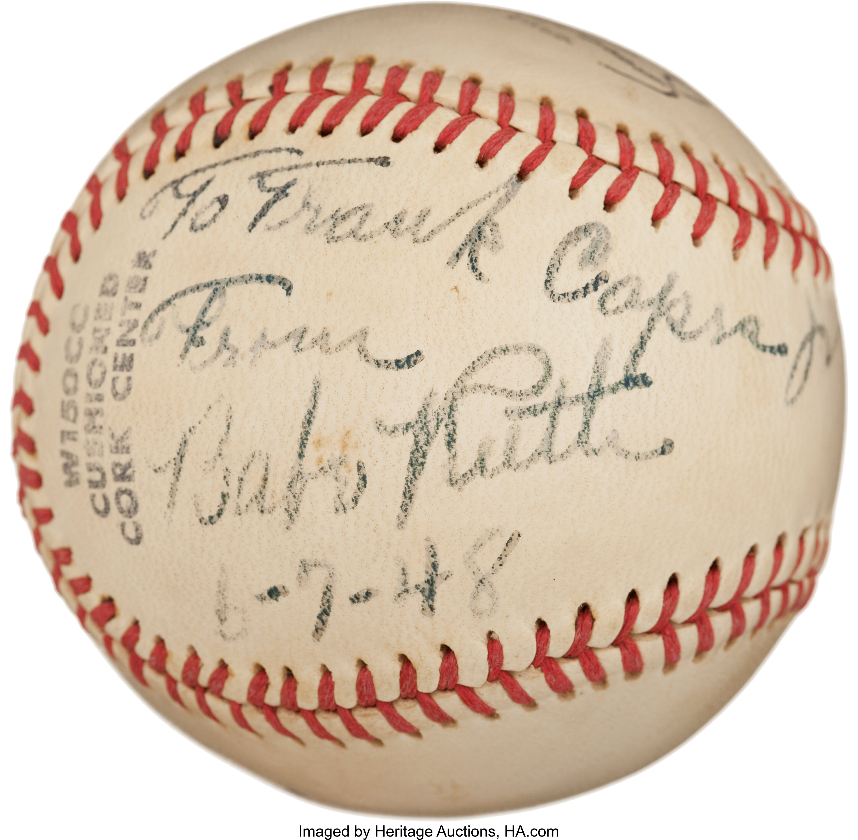 Lot Detail - EARLY BABE RUTH SINGLE SIGNED PACIFIC COAST LEAGUE