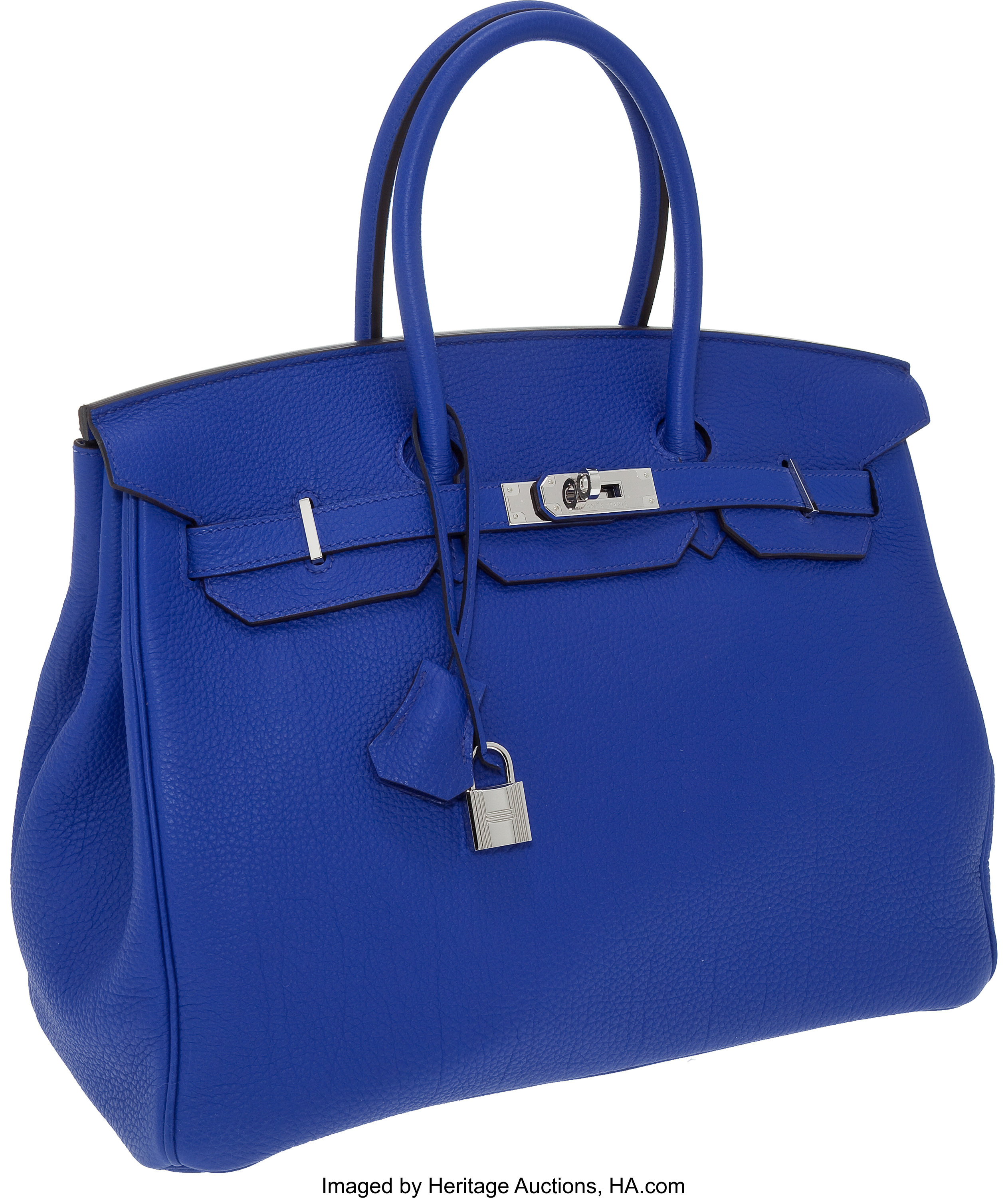 Hermes 35cm Electric Blue Togo Leather Birkin Bag with Palladium | Lot ...