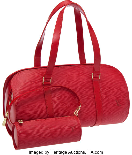 Louis Vuitton Red Epi Leather Pochette Bag.  Luxury Accessories