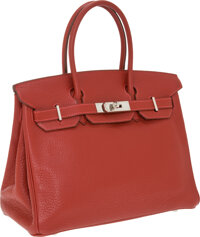 Rouge H Birkin 40cm in Fjord Leather with Gold Hardware, 2001