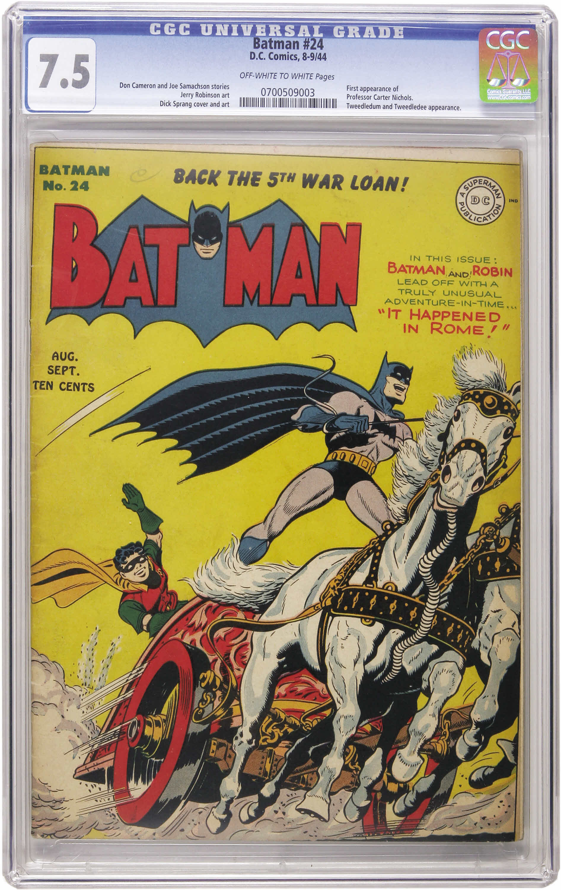 Batman #24 (DC, 1944) CGC VF Off-white to white pages. | Lot #41136 |  Heritage Auctions