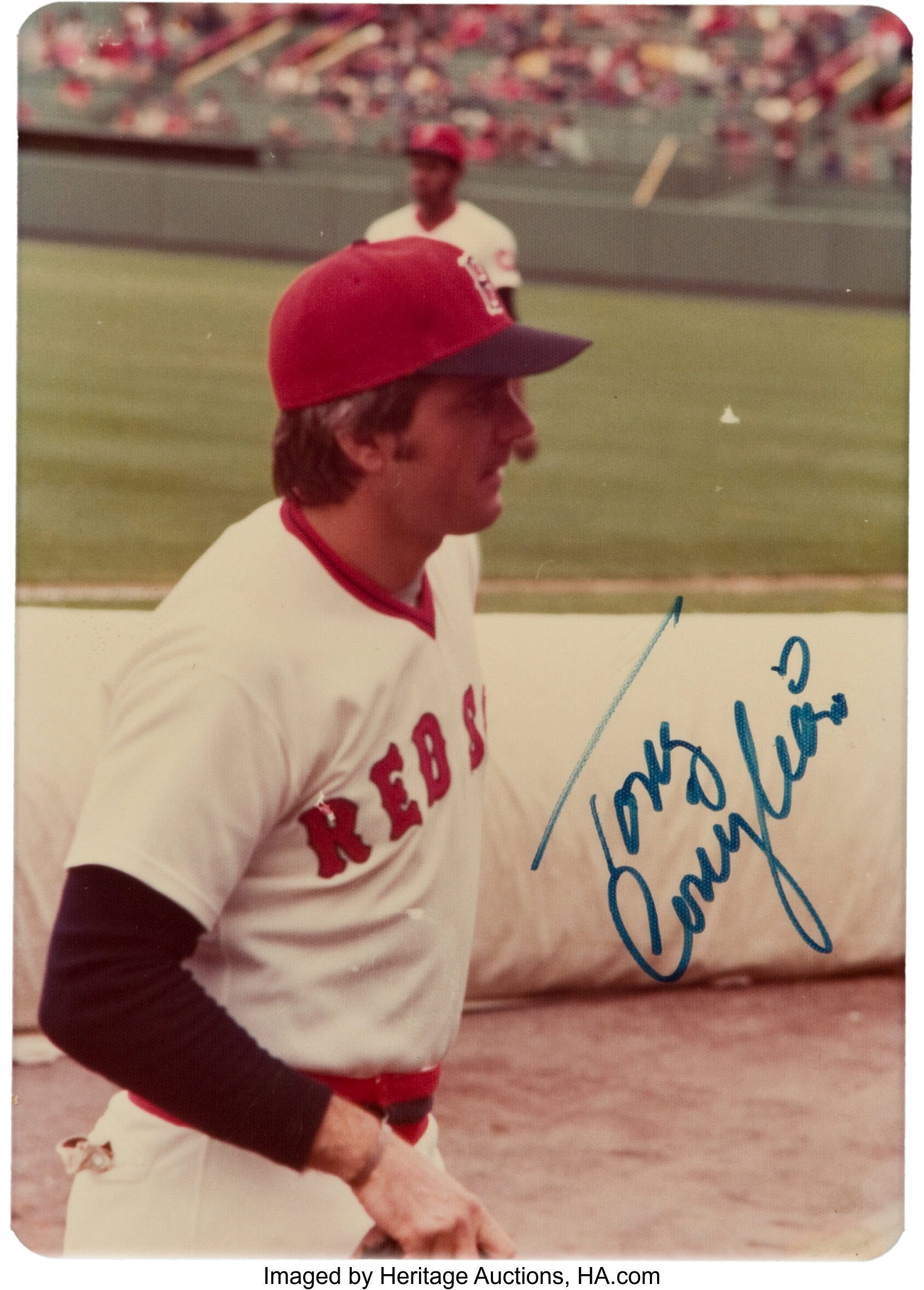 1970's Tony Conigliaro Signed Photograph.  Baseball