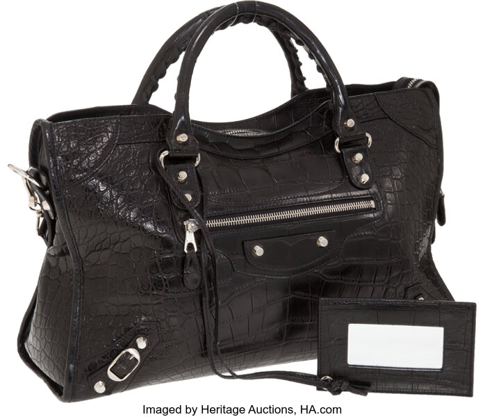 Balenciaga city bag black silver hardware sale