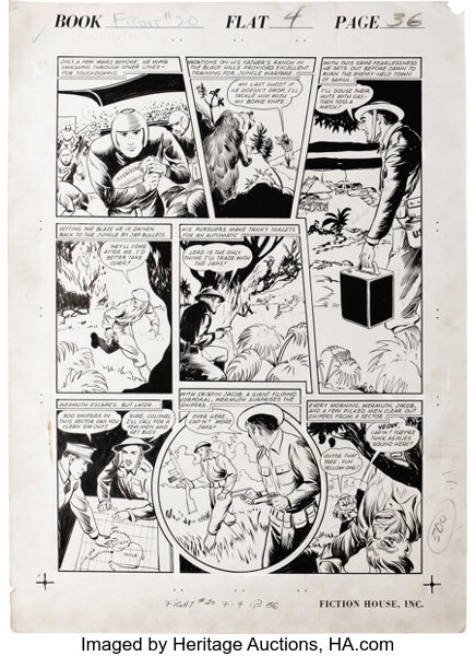 Paul Isip Fight Comics Complete 4 Page Story Bataan S Lot Heritage Auctions