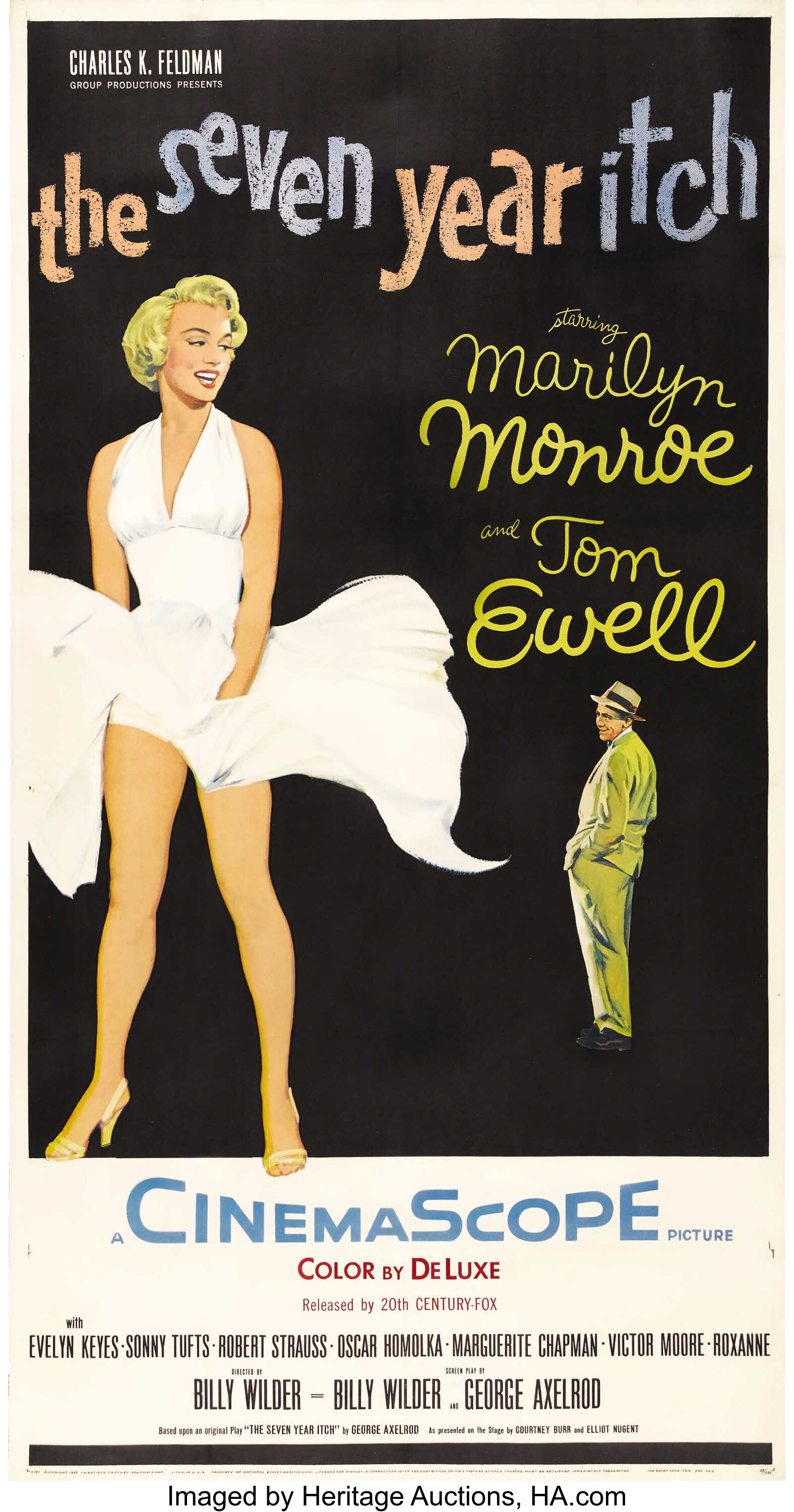 The Seven Year Itch 20th Century Fox 1955 Three Sheet 41 X Lot 28846 Heritage Auctions