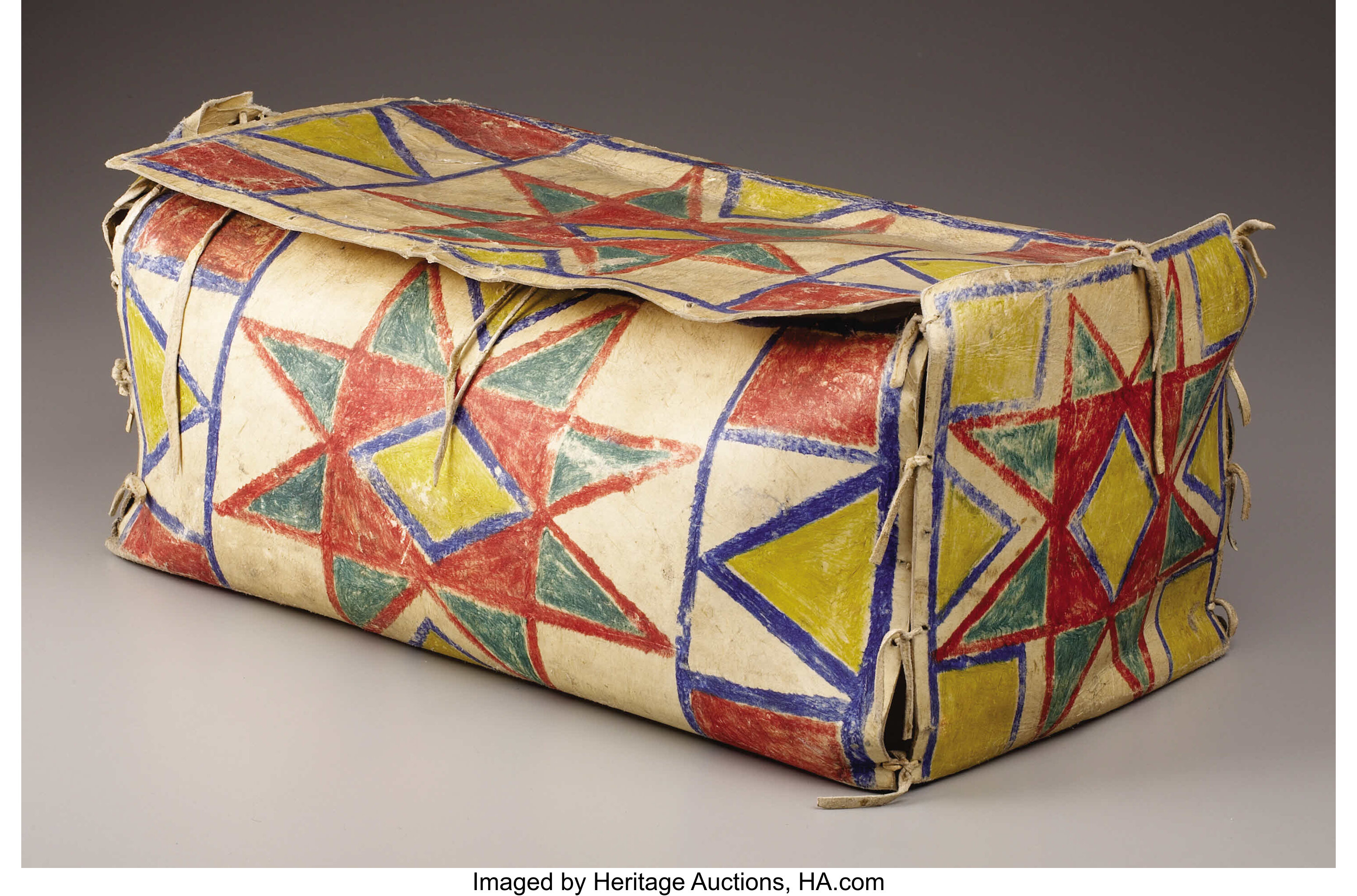 A SIOUX PAINTED PARFLECHE BOX. c. 1880... Other | Lot #77229 | Heritage ...