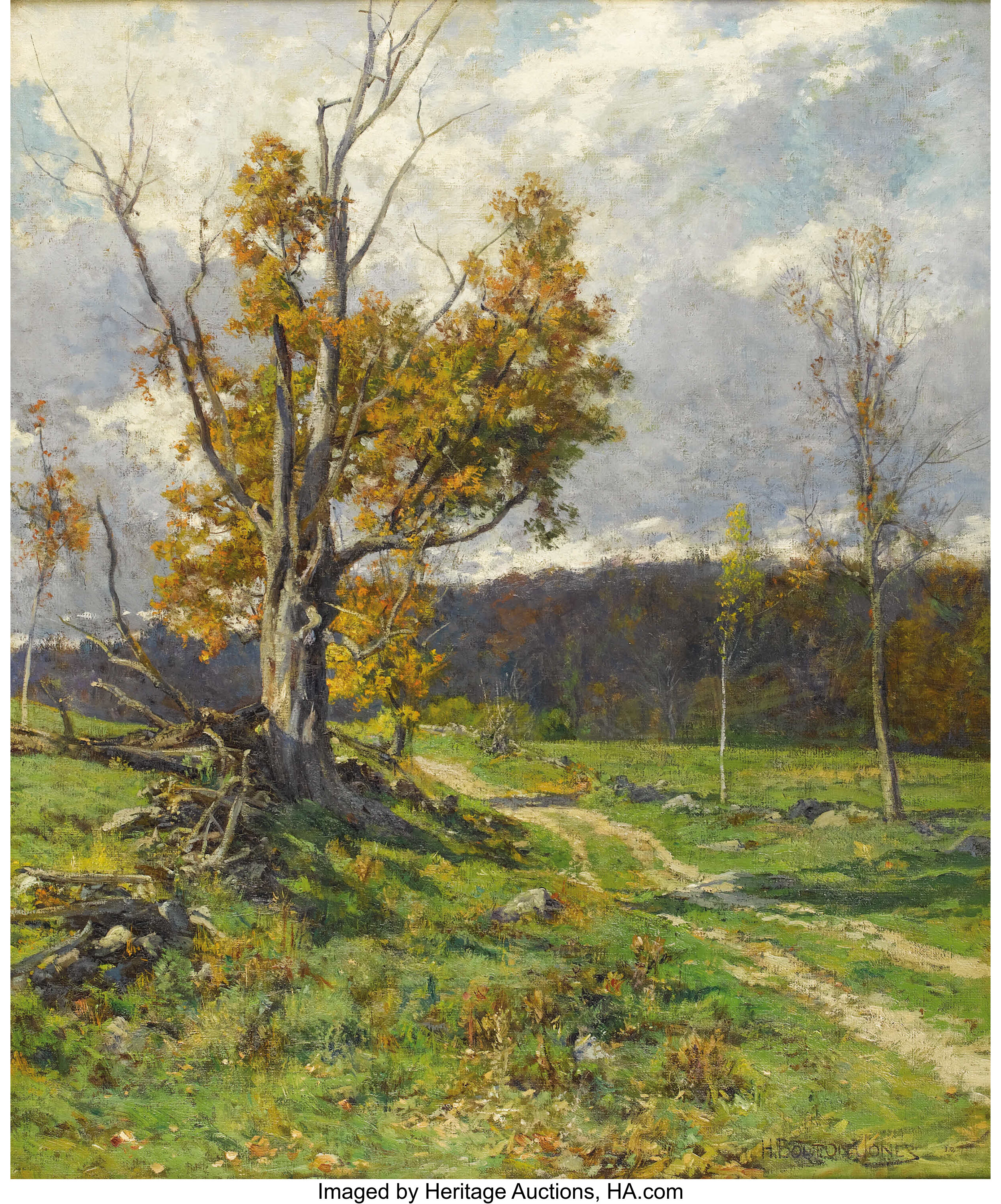 HUGH BOLTON JONES (American 1848 - 1927). Fall Landscape, circa