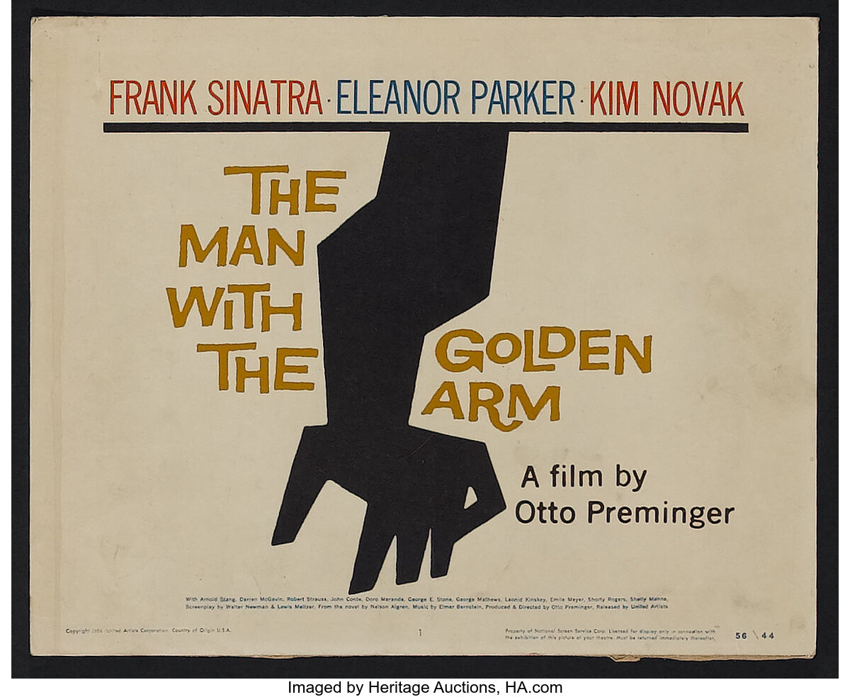 THE MAN WITH THE GOLDEN ARM Original Lobby Card 7 Frank Sinatra