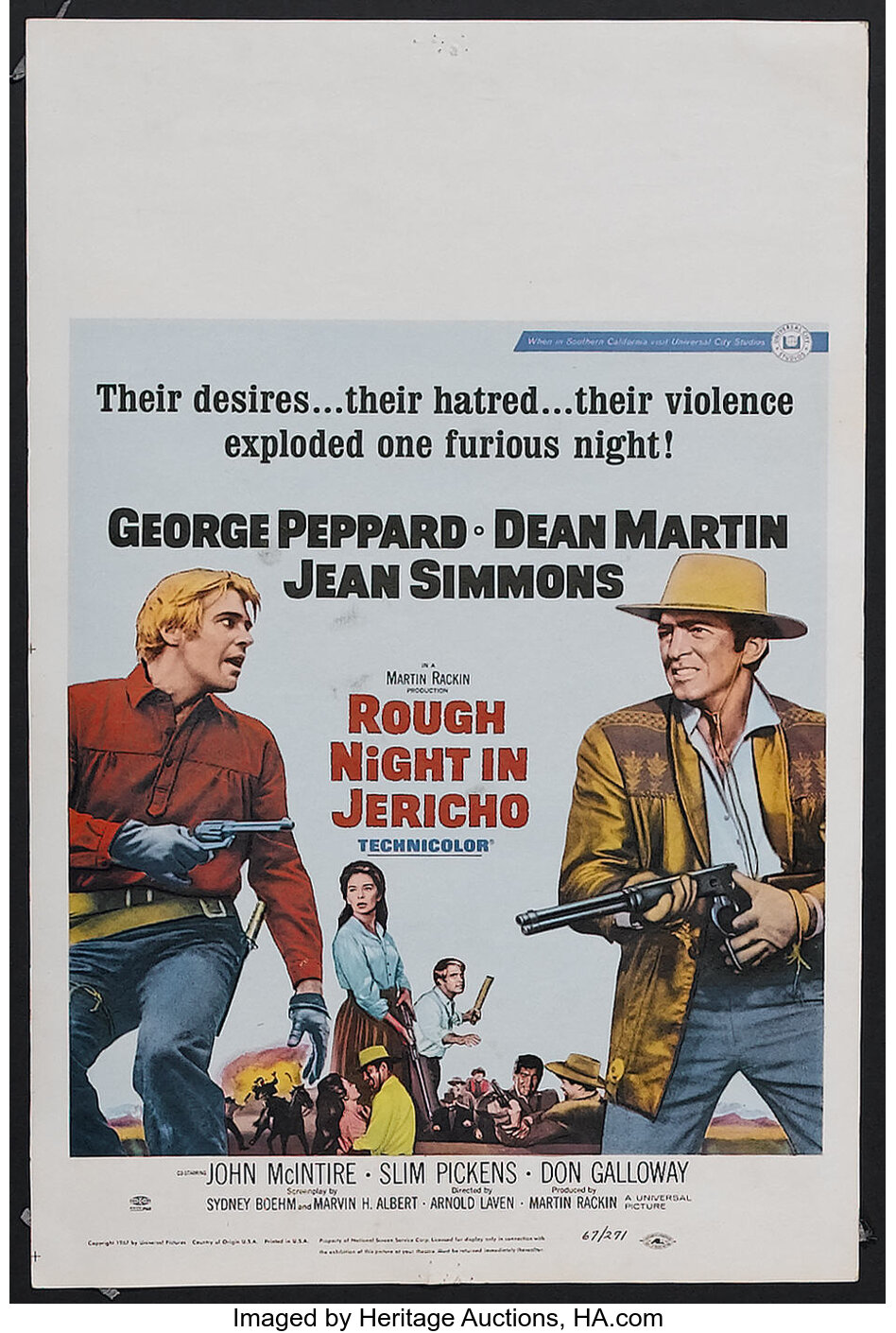 rough night in jericho universal 1967 window card 14 x 22 lot 26219 heritage auctions