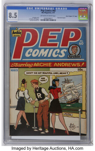 Pep Comics 60 Davis Crippen D Copy Pedigree Mlj 1947 Cgc Lot Heritage Auctions