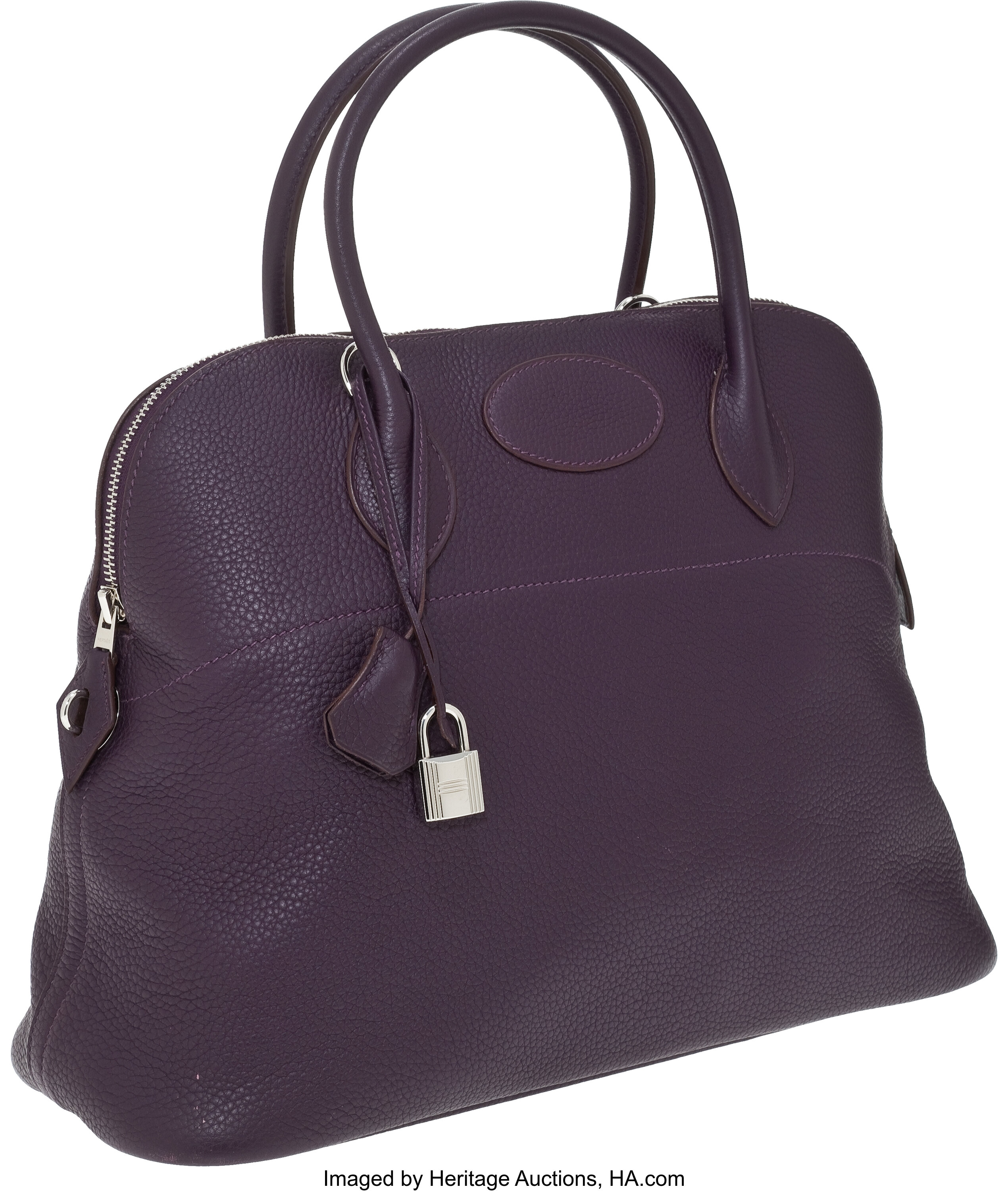 Hermes Bolide 35 cm Handbag in Etoupe Swift Leather