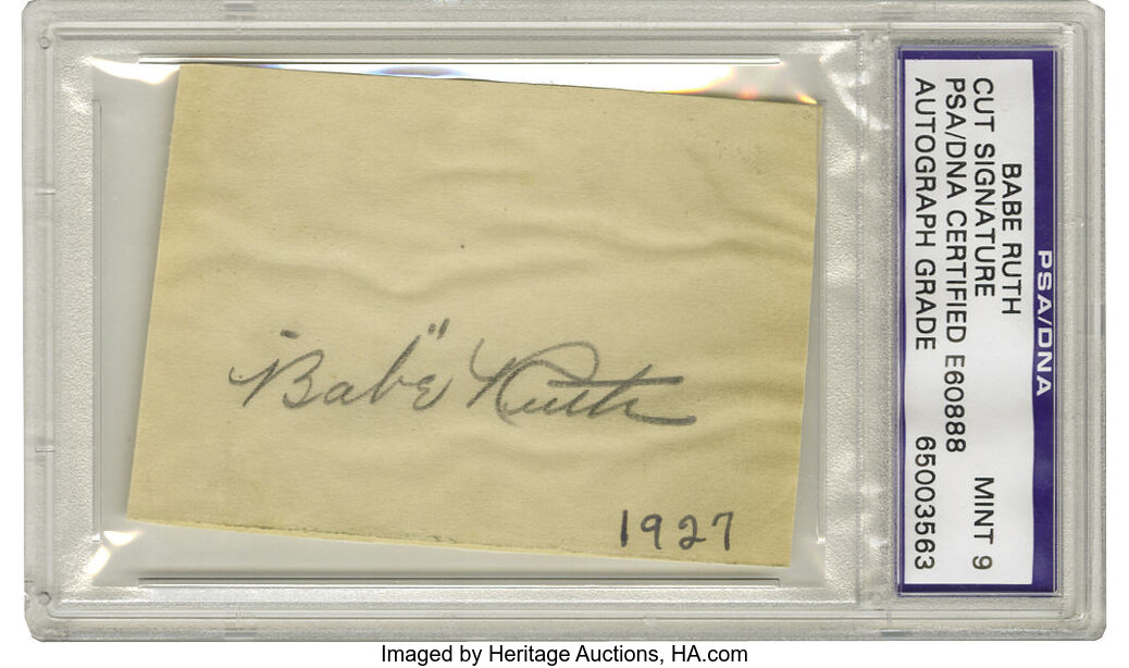 BABE RUTH Signed New York Yankees Mitchell & Ness 1927 Vintage