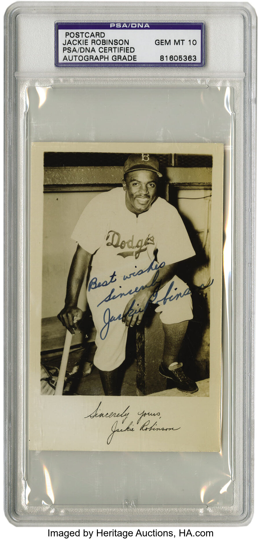 Sold at Auction: Jackie Robinson. Signature.