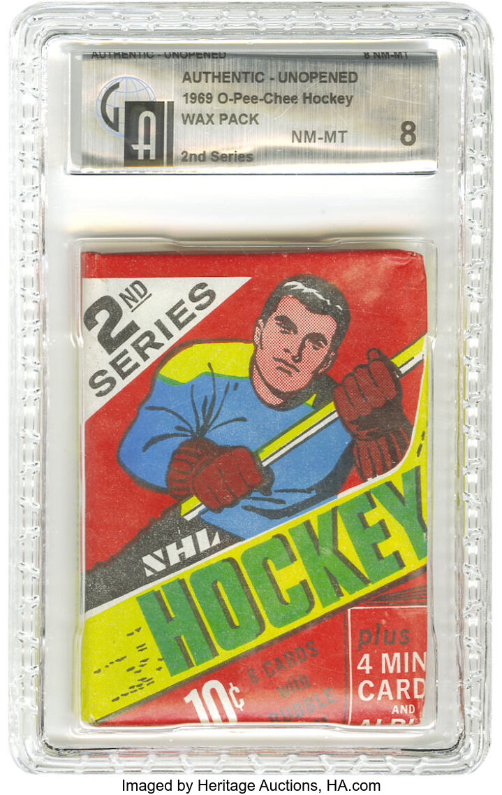 1969 O Pee Chee Hockey 2nd Series Wax Pack Gai Nm Mt 8 A Hall Of Lot 19328 Heritage Auctions