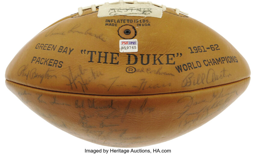 1963 Green Bay Packers Team Signed Football. 'Winning isn't, Lot #19304