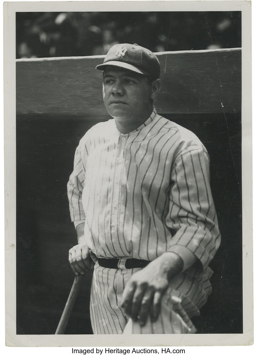 1920's Babe Ruth Culver Service Photograph, Type 2. The Babe's