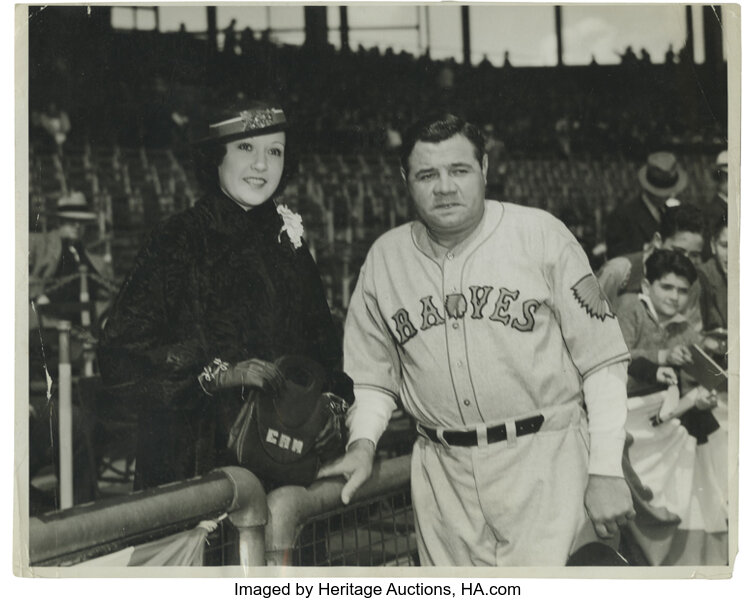 Babe Ruth Photo 8X10 - 1935 Boston Braves