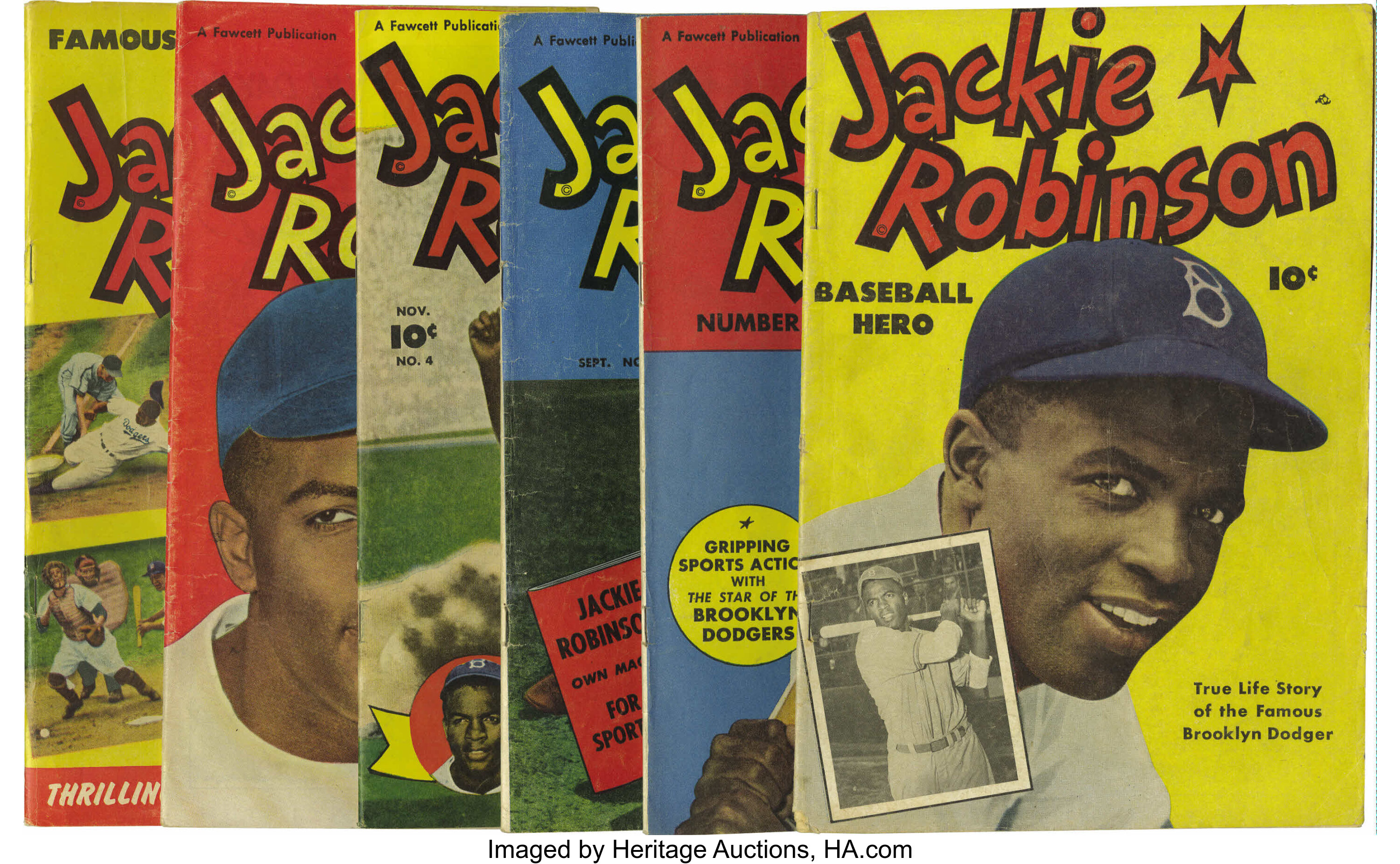 Front cover of Jackie Robinson comic book]