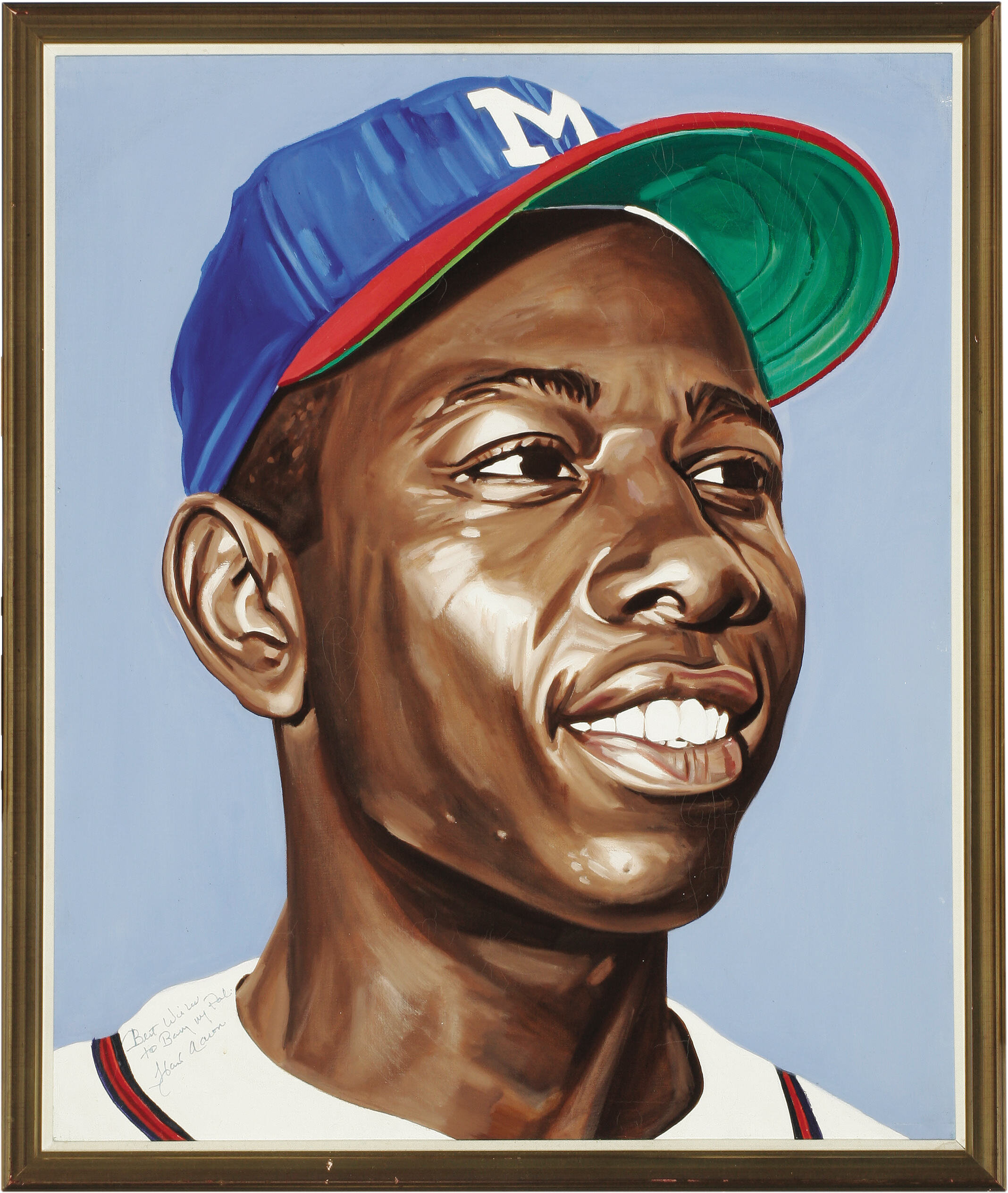 Hank Aaron Portrait from the 500 Home Run Club Series by Andy, Lot #19632