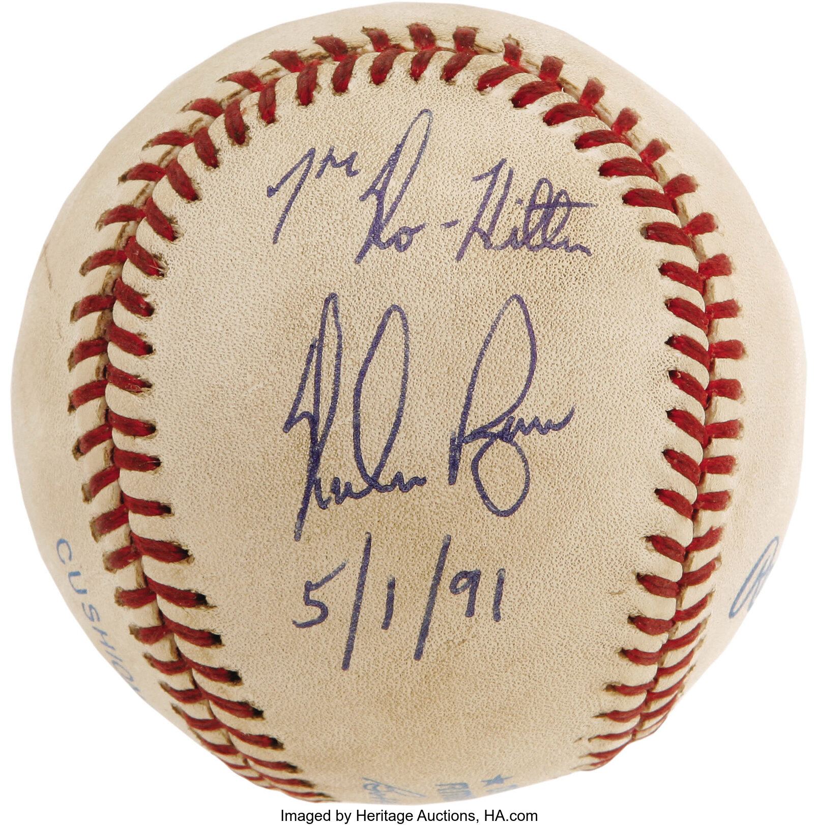 Nolan Ryan 3,000th Strikeout Game Used Baseball