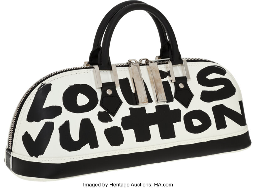 Louis Vuitton Limited Edition Stephen Sprouse Black & White Leather Alma Mm