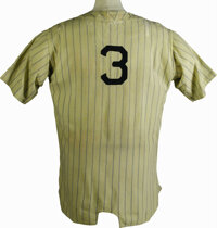 1933 Babe Ruth Game Worn New York Yankees Jersey, Worn in First, Lot  #19905