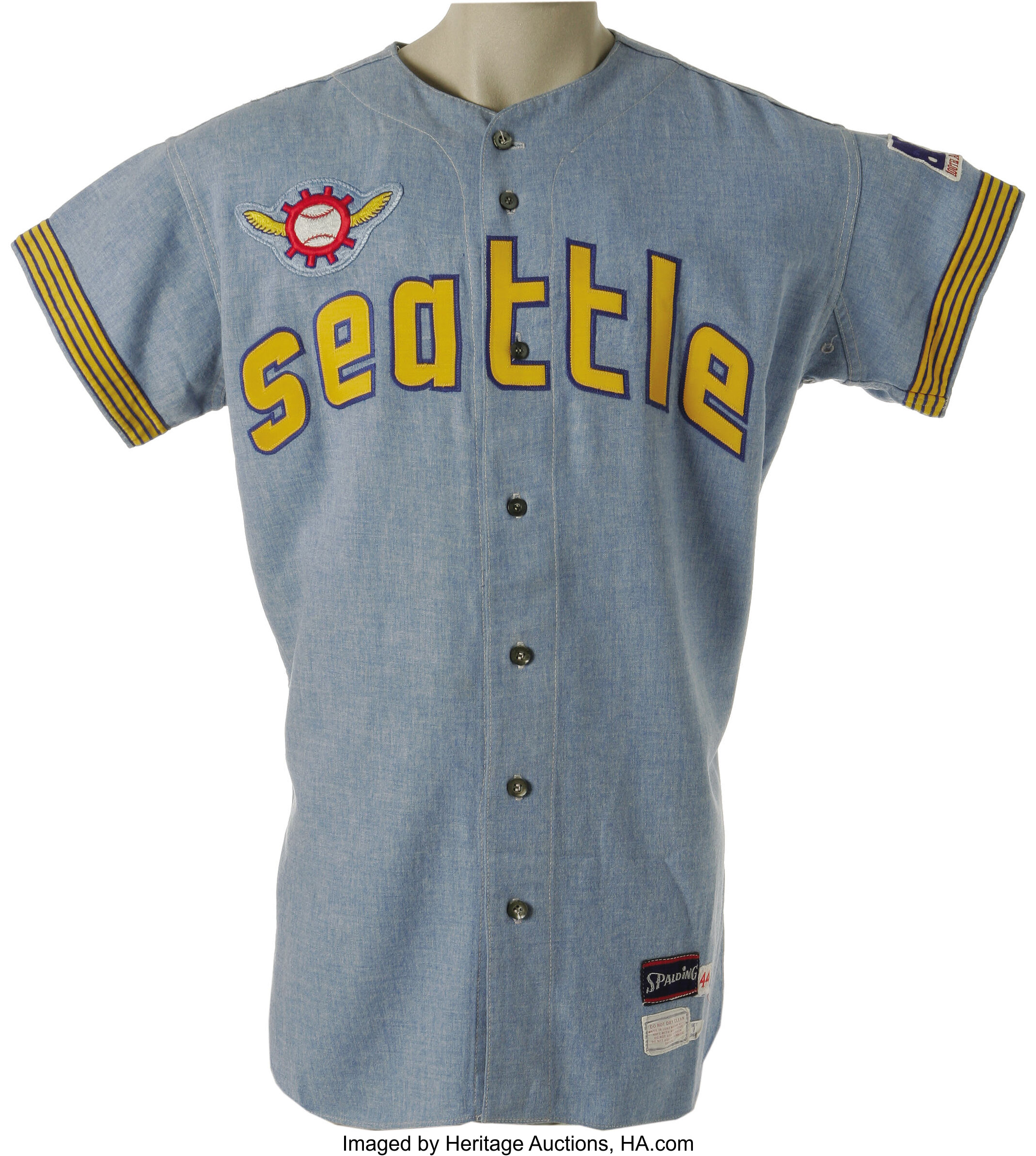 1969 Seattle Pilots Game Worn Jersey. While the Seattle Mariners, Lot  #19914