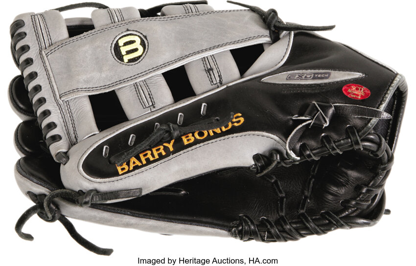 2003-04 Barry Bonds Game Worn Fielder's Glove. While Barry's fame, Lot  #19939