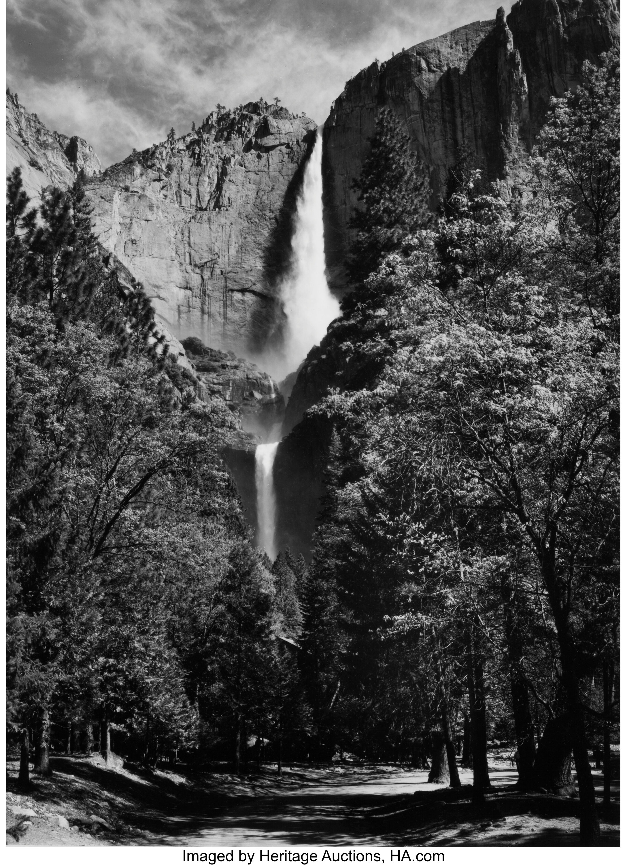 ANSEL ADAMS (American, 1902-1984). Yosemite Falls, circa 1950