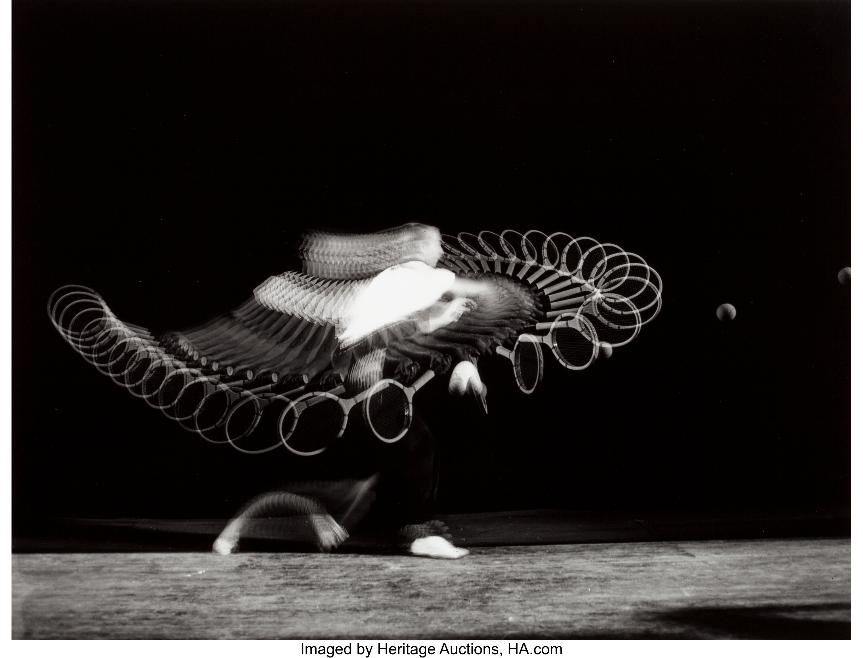 HAROLD EDGERTON (American, 1903-1990). Tennis, Forehand Drive