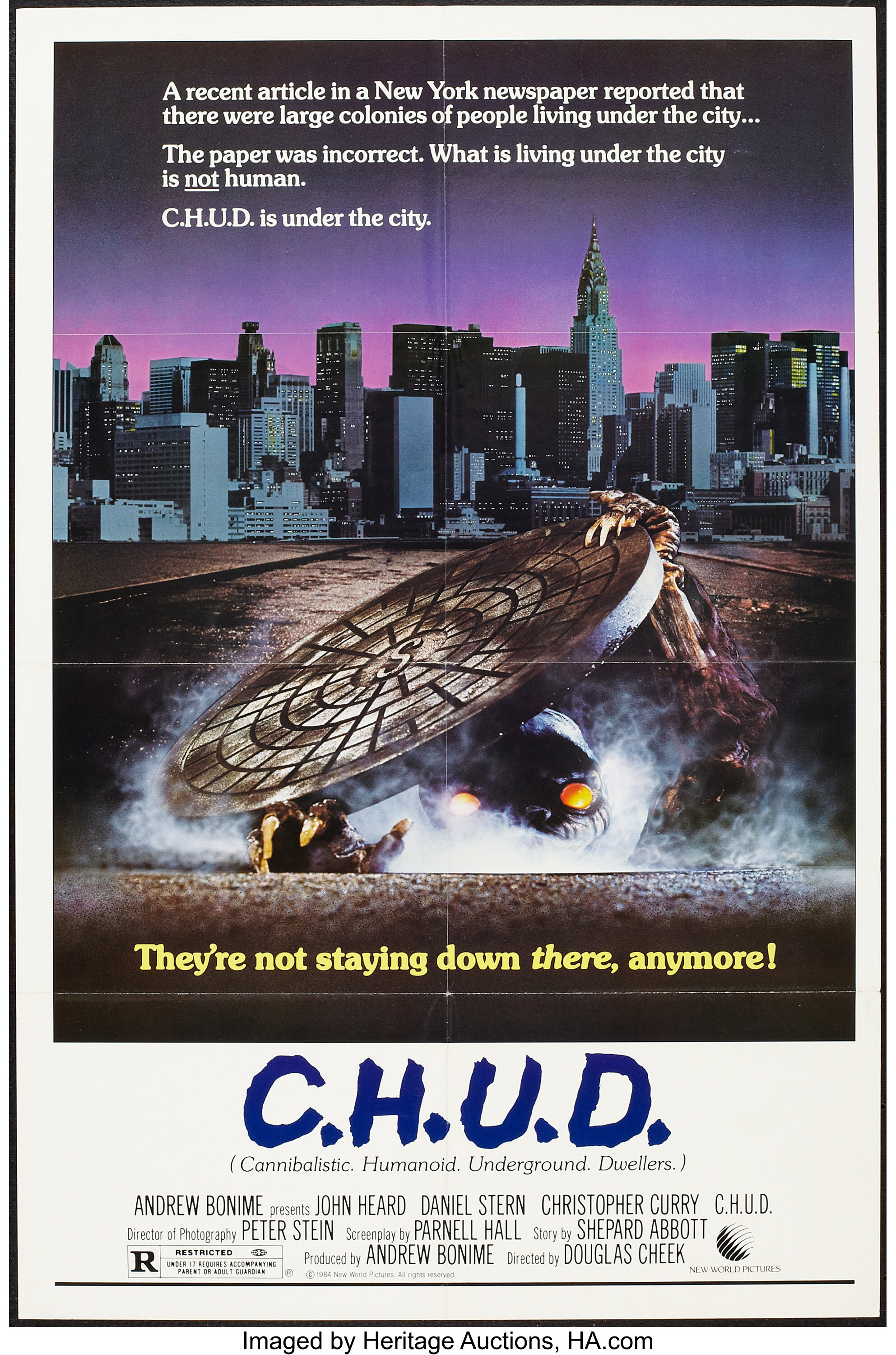 C.H.U.D. (New World, 1984). One Sheet (27" X 41"). Horror.. ... | Lot  #50078 | Heritage Auctions