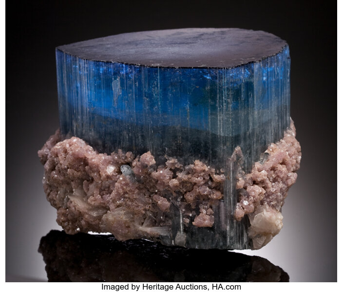 blue tourmaline crystal