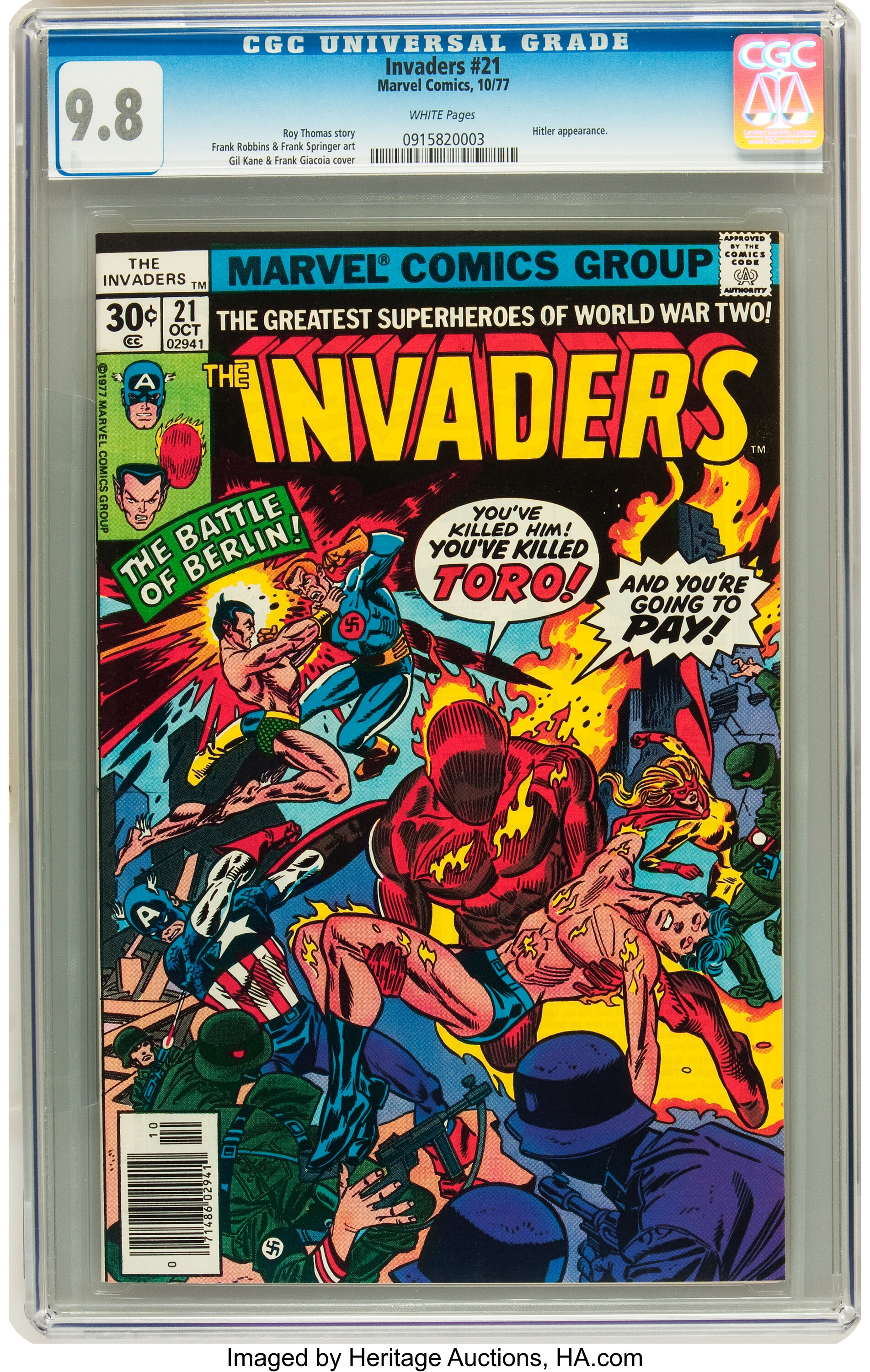 Invaders #19 VG- Destroyer becomes Union Jack Marvel Comics c219