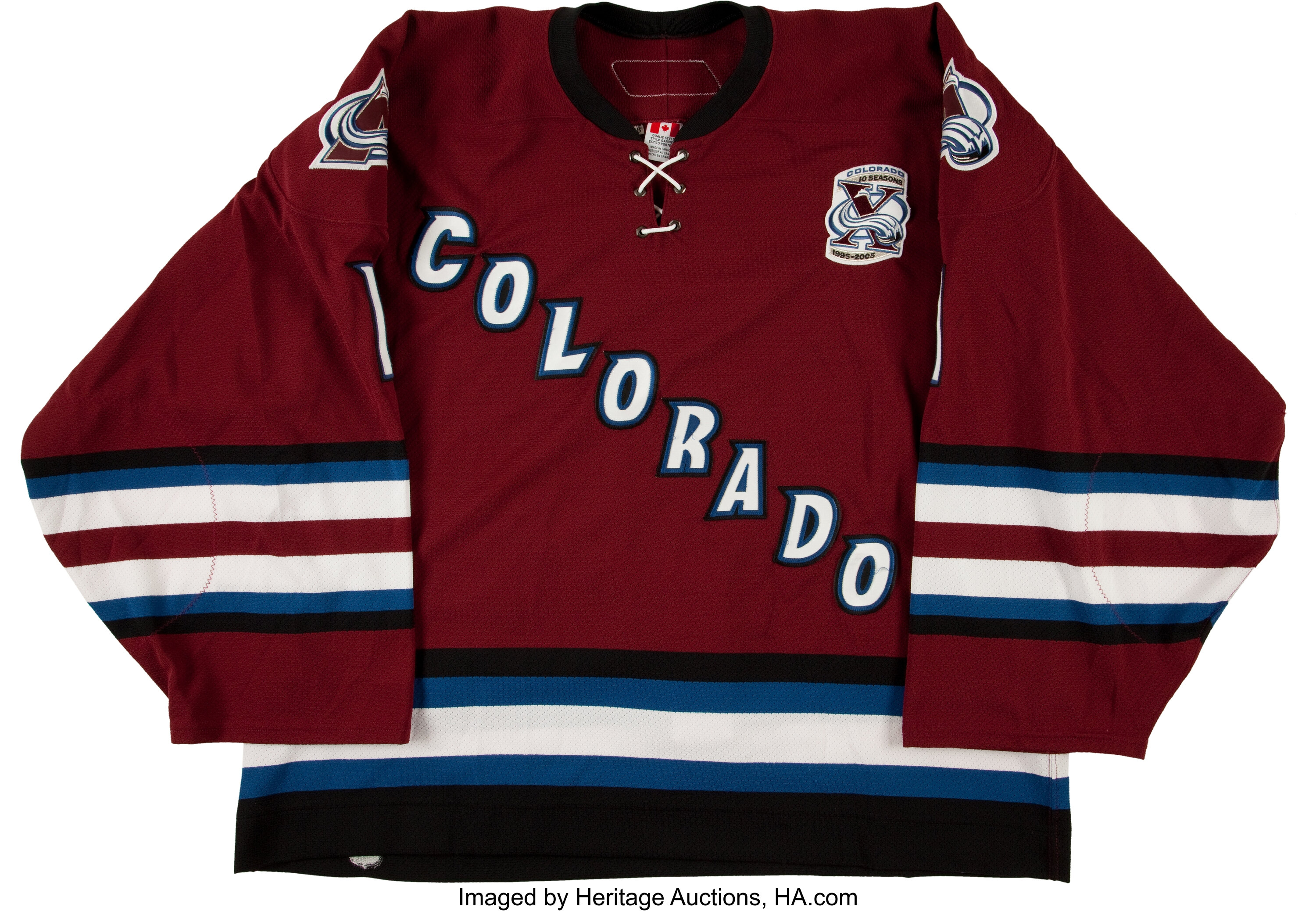 2005-06 David Aebischer Game Worn Colorado Avalanche Jersey., Lot  #45265